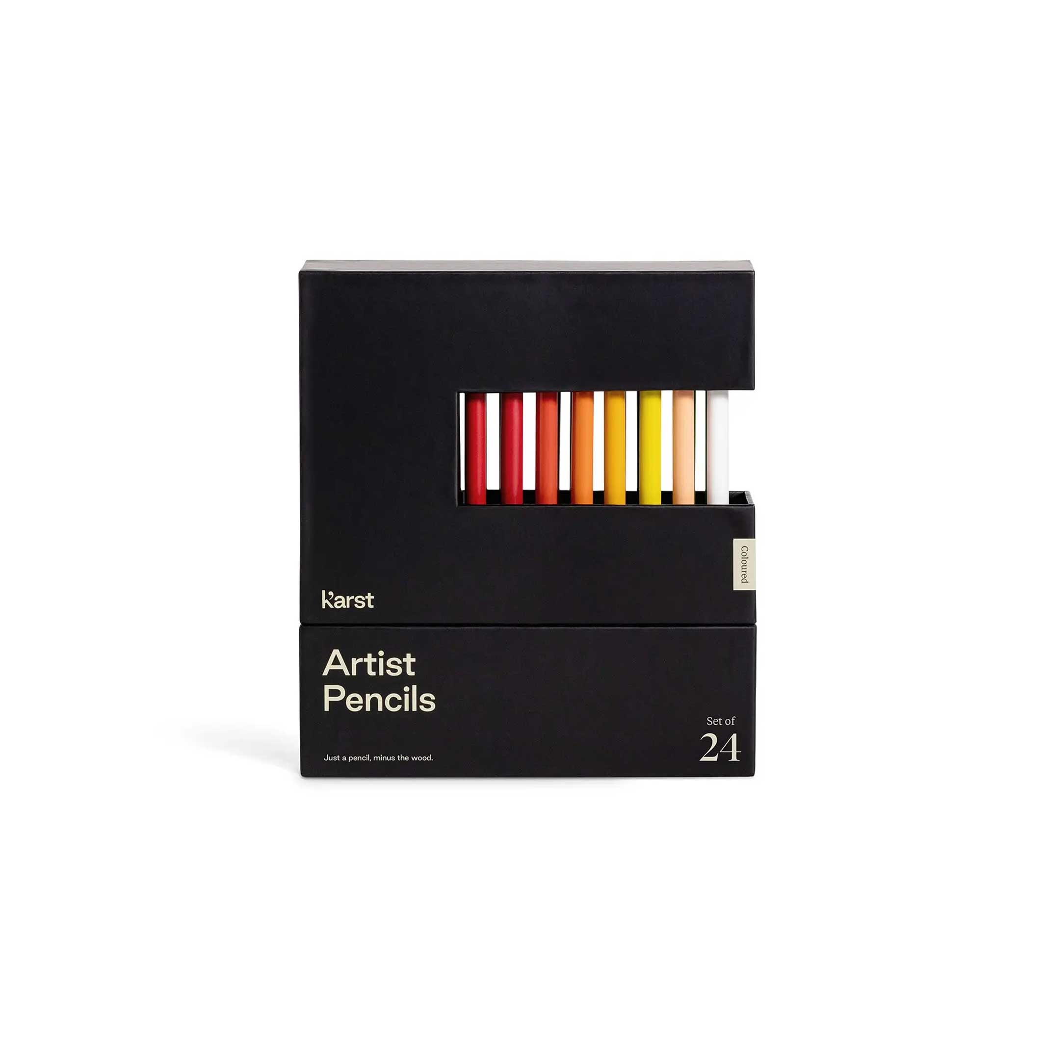 WOODLESS ARTIST PENCILS | Set of 24 solid graphite PENCILS | 2B | Karst Stone Paper