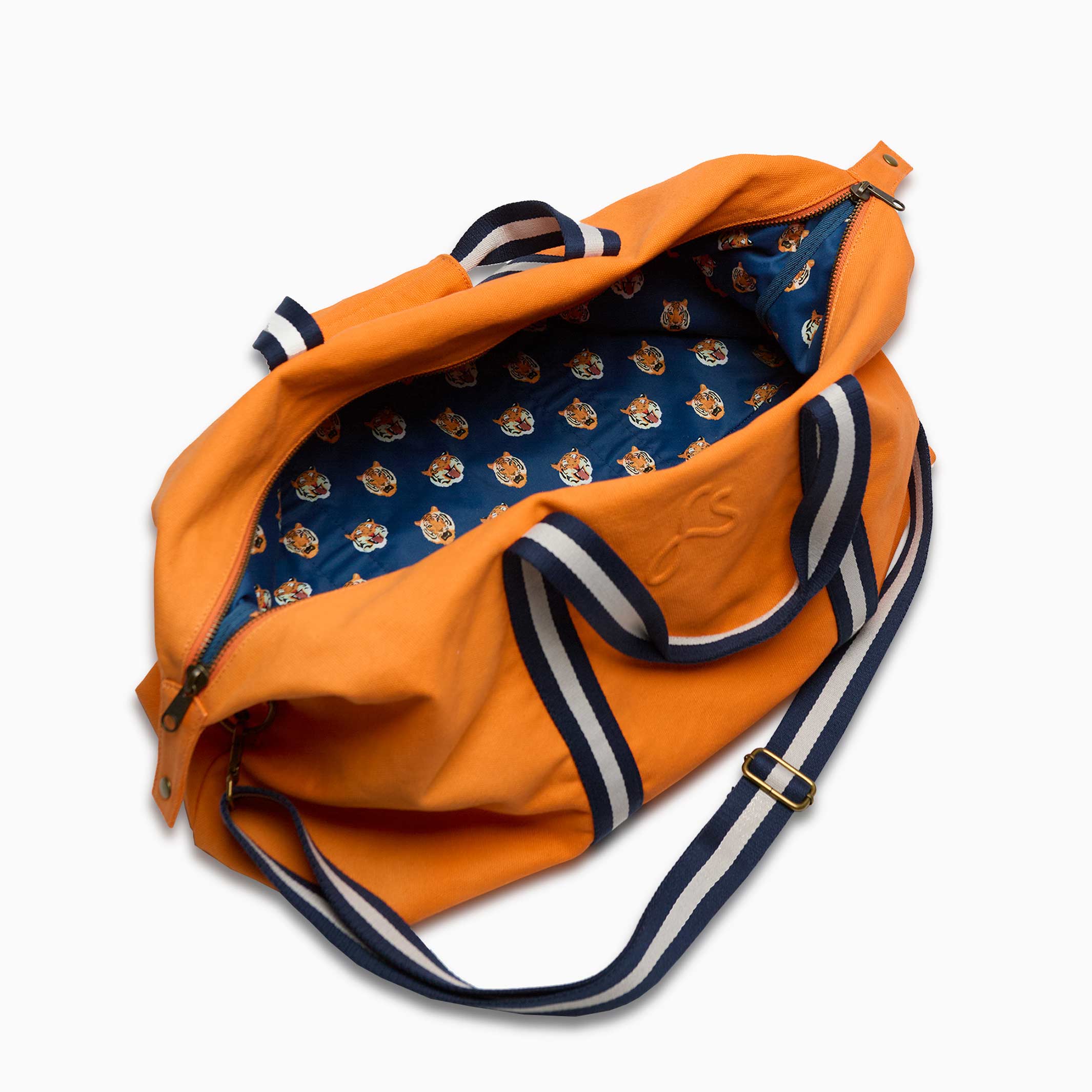 BODHI NOMAD - Oranger Weekender Medium - Reise-Tasche aus recyceltem Segeltuchstoff | farans