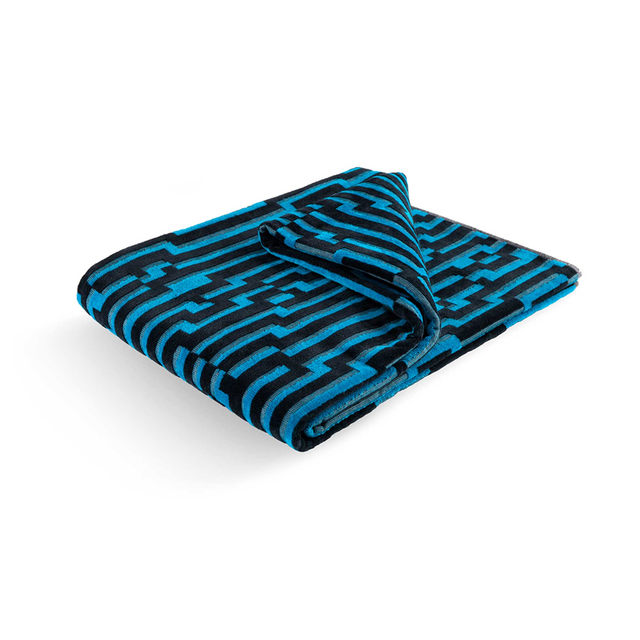 MINI BLUE WAVES - Beach towel - Bitmap Collection - 180x100 cm | Cristian Zuzunaga