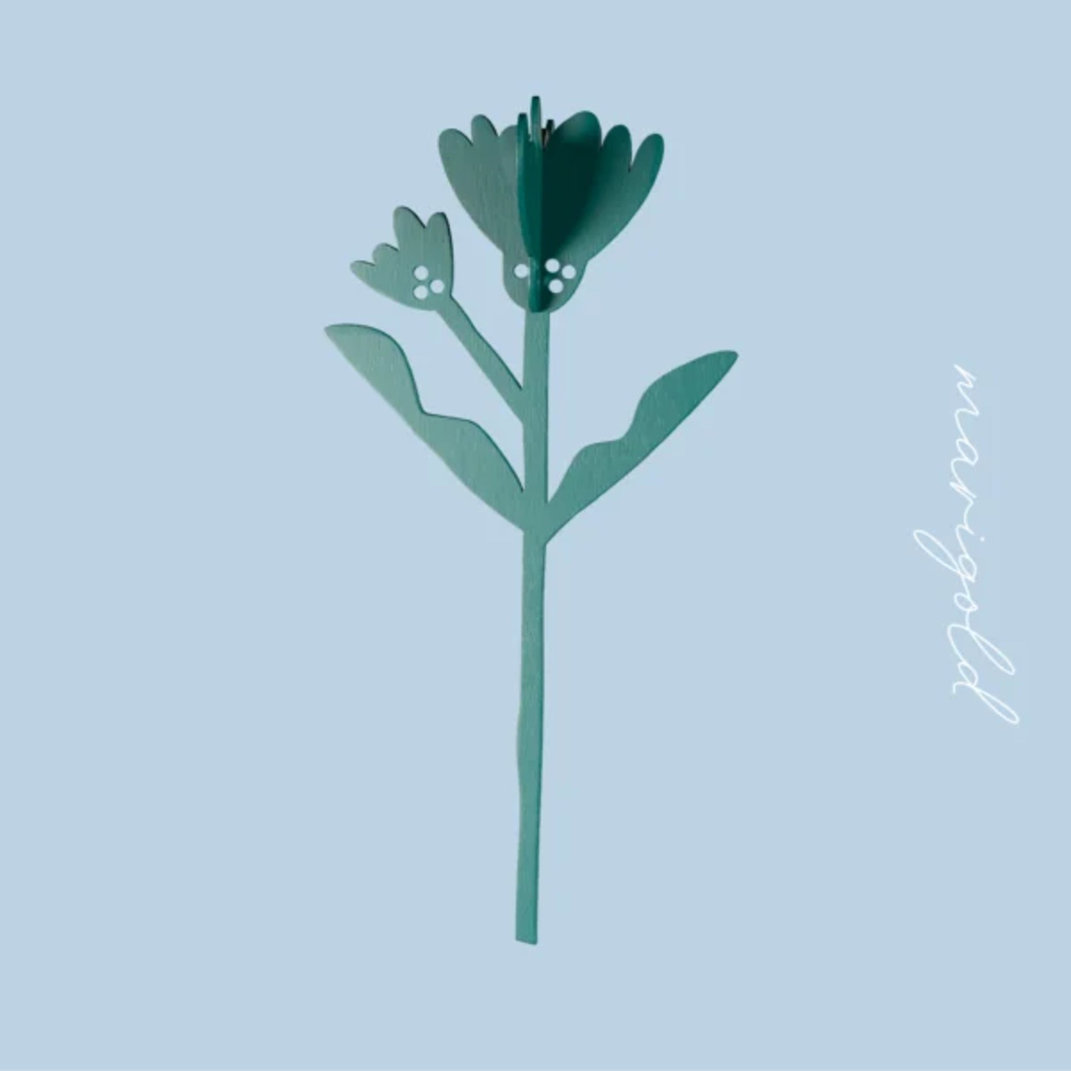 BOUQUET OF FLOWERS - Holzblumen & -blätter - 3er-Set aus Mohn, Ringelblume & Monstera | milin