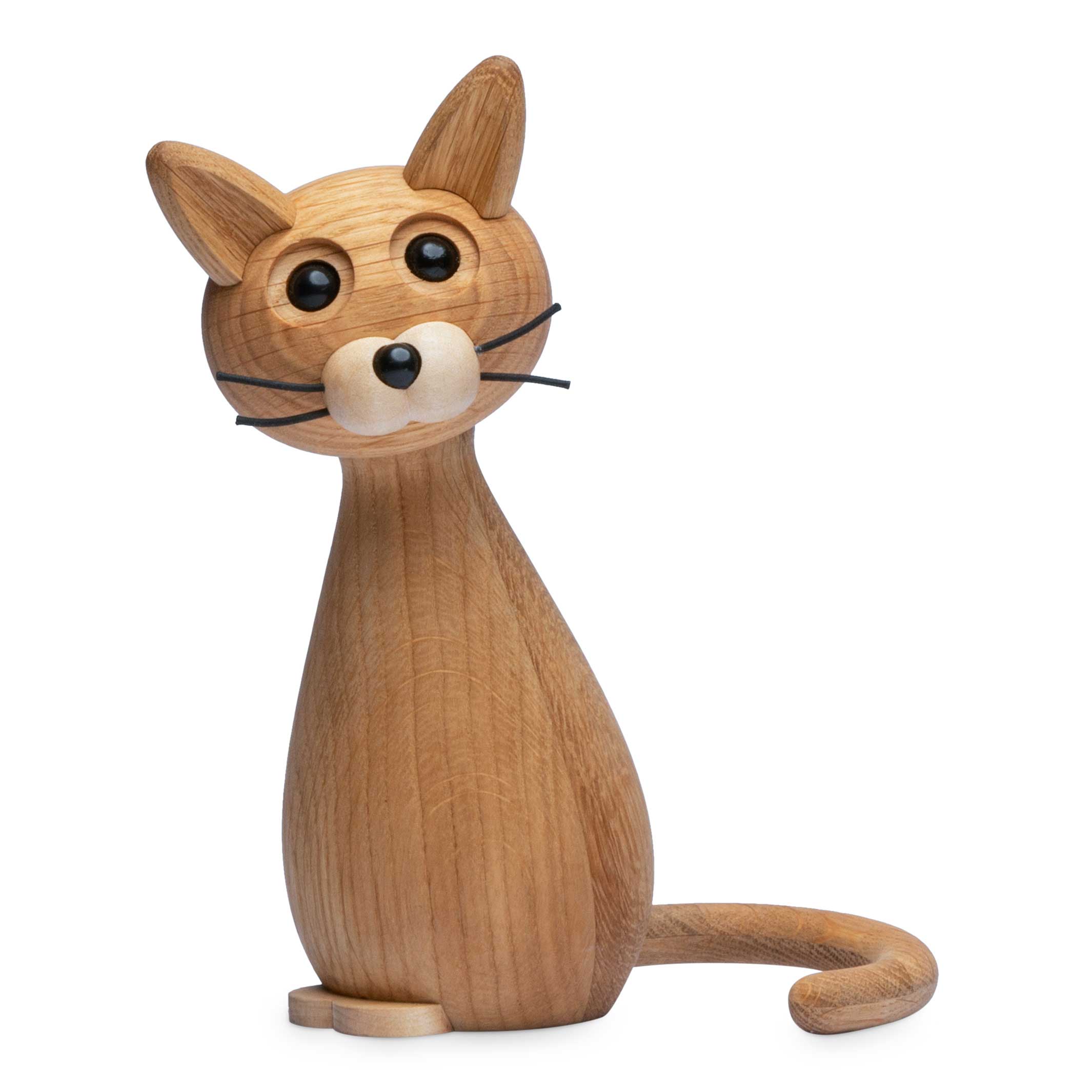 BRAVE | funny mid-sized wooden DECO CAT | Chresten Sommer | Spring Copenhagen