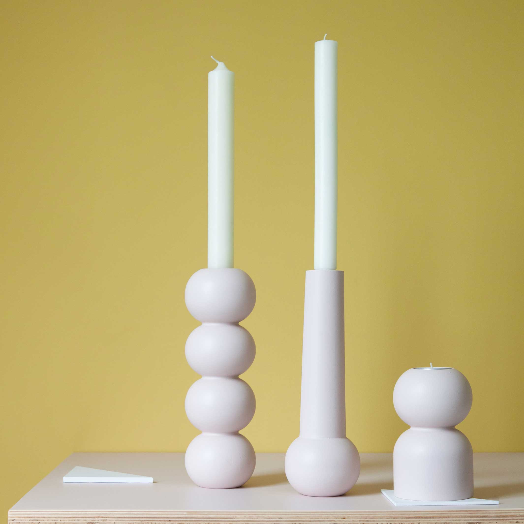 CONE LOW - wooden Candleholder 25 cm high | Lemon Lily