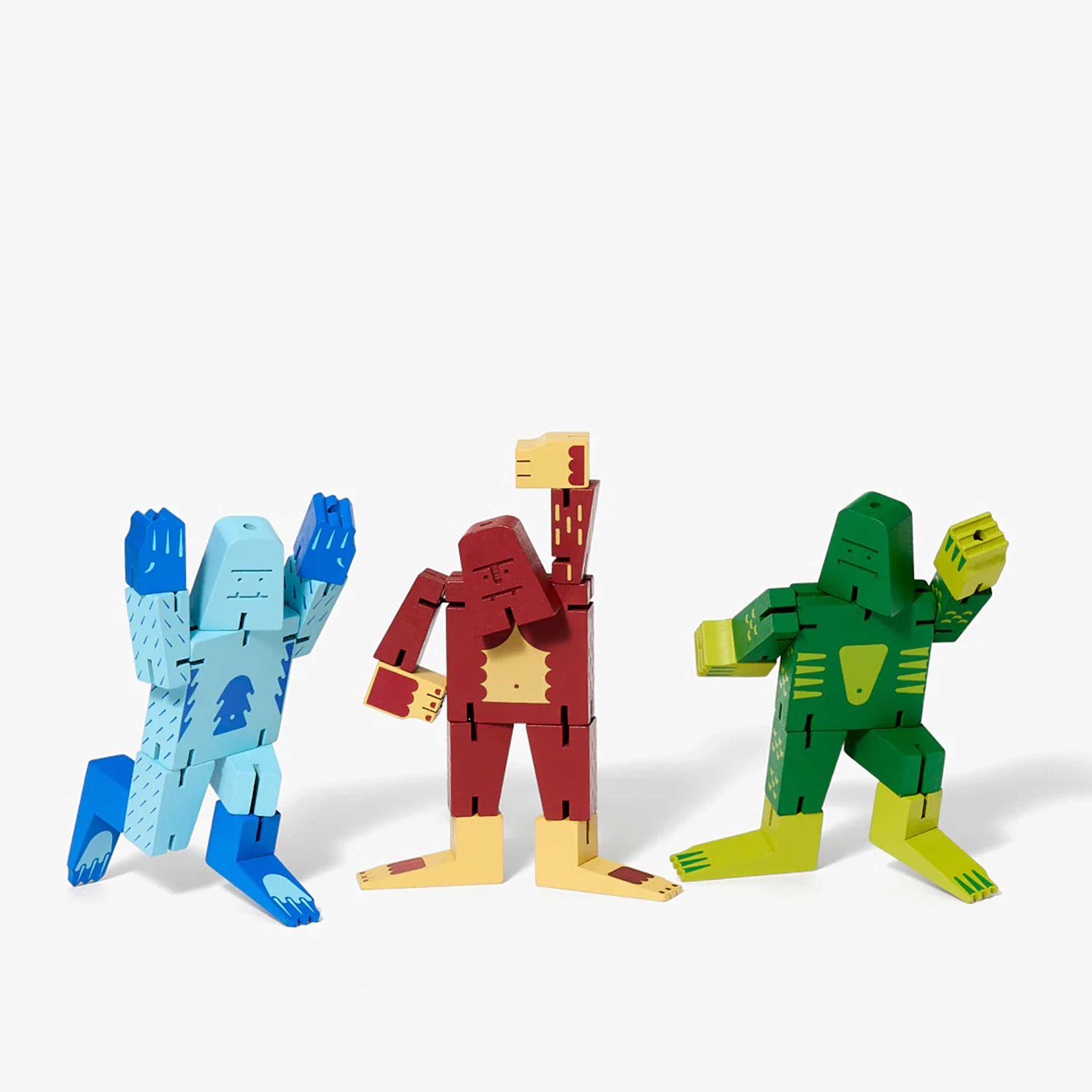 CUBEBOT CRYPTOIDS SASQUATCH - Roter 3D Puzzle Roboter - Small | David Weeks | Areaware