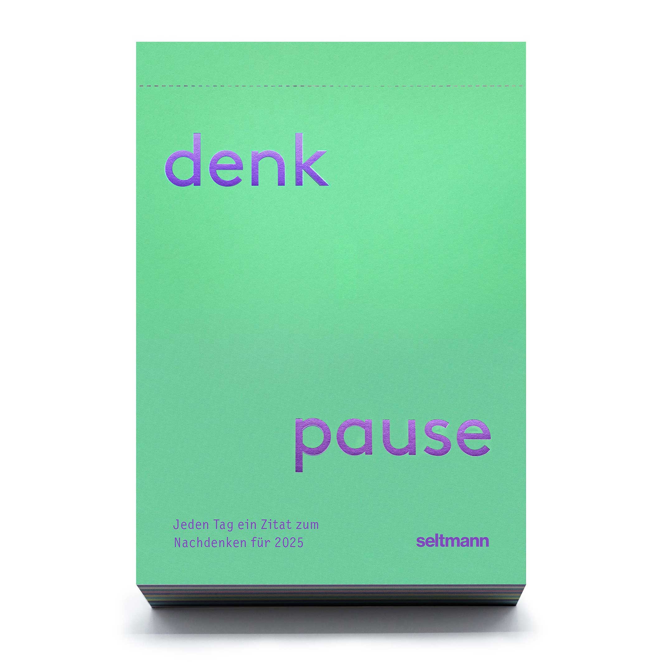 DENKPAUSE | Table Calendar 2025 - sturdy cardboard stand - 11,5x16 cm | seltmann+söhne