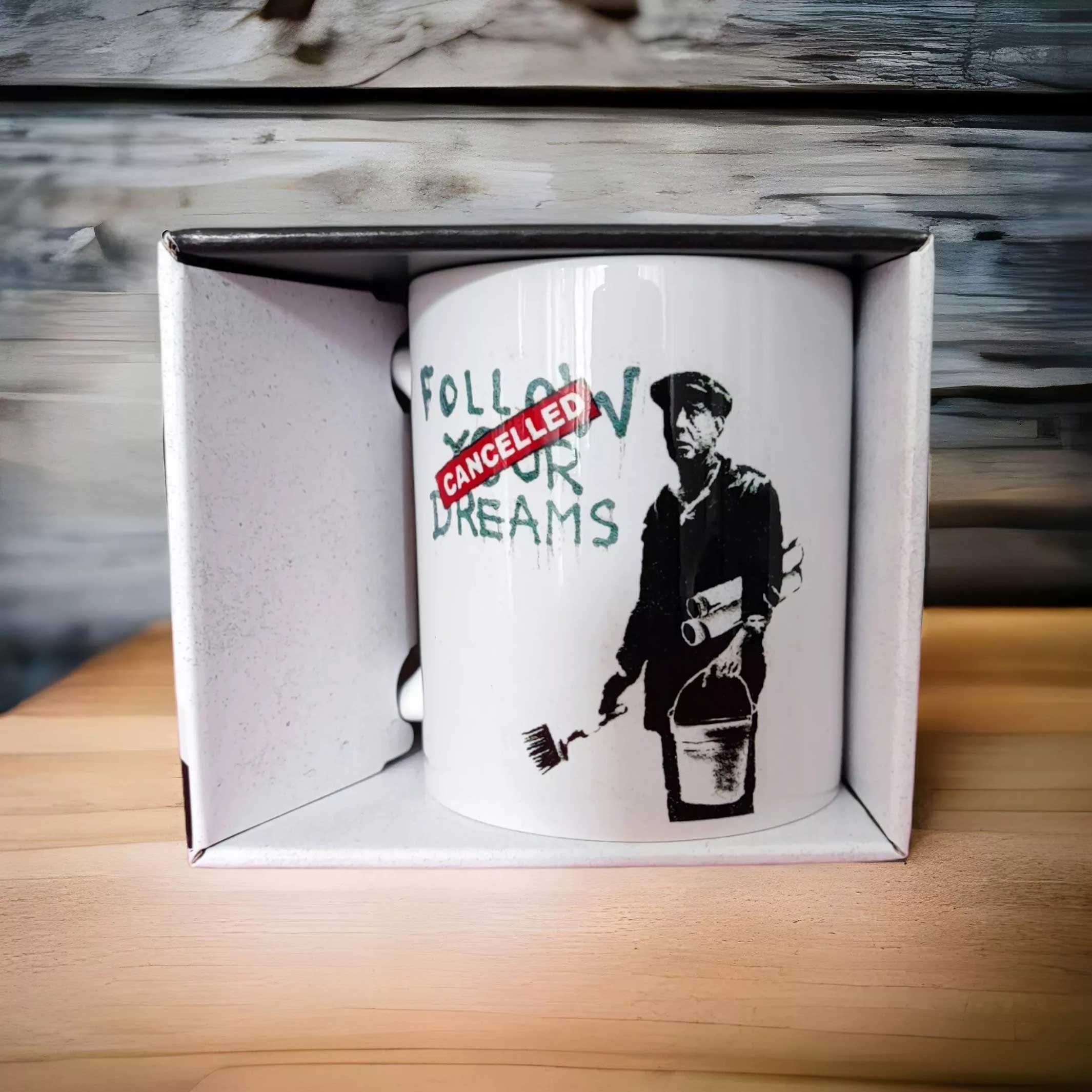 FOLLOW YOUR DREAMS | Banksy COFFEE & TEA MUG | Urban.ity