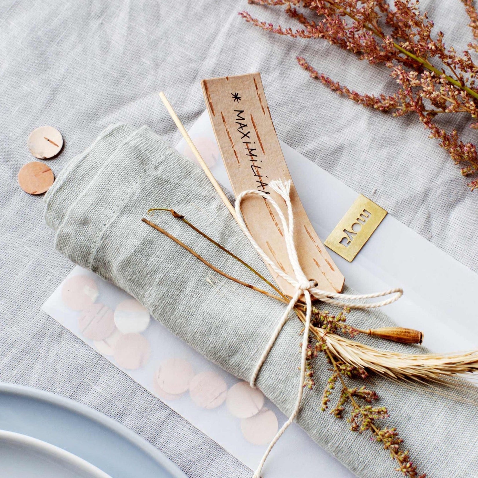 Gift tags - BIRCH BARK - set of 6 | Moya