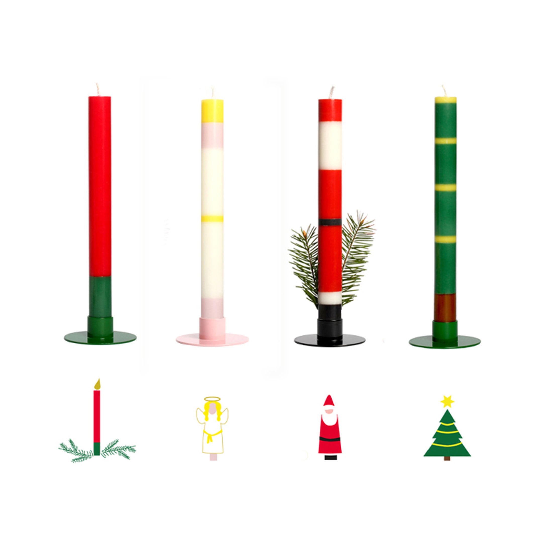 HALLELUJA | Thin CHRISTMAS CANDLE SET | Set of 4 | 8-9 hrs burn time | not the girl who misses much
