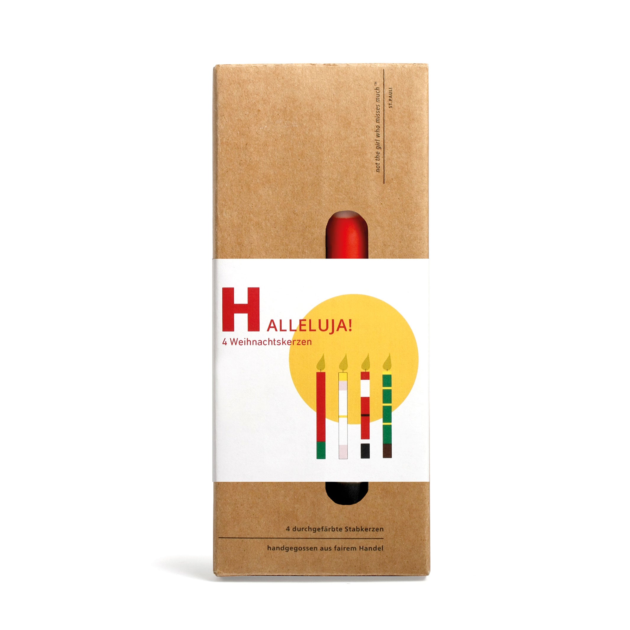 HALLELUJA | Thin CHRISTMAS CANDLE SET | Set of 4 | 8-9 hrs burn time | not the girl who misses much