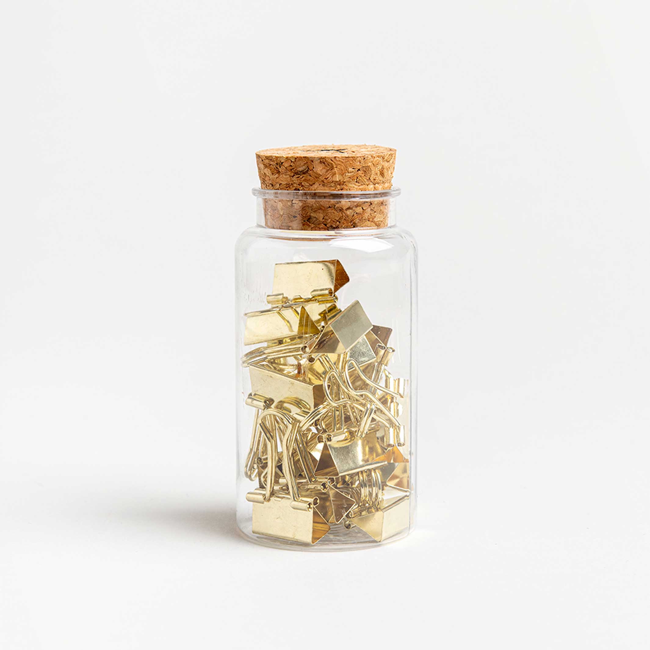 MINI BINDER Clips - 20 Fold Back Clips in a jar - Gold 1,9 cm | Somewhere