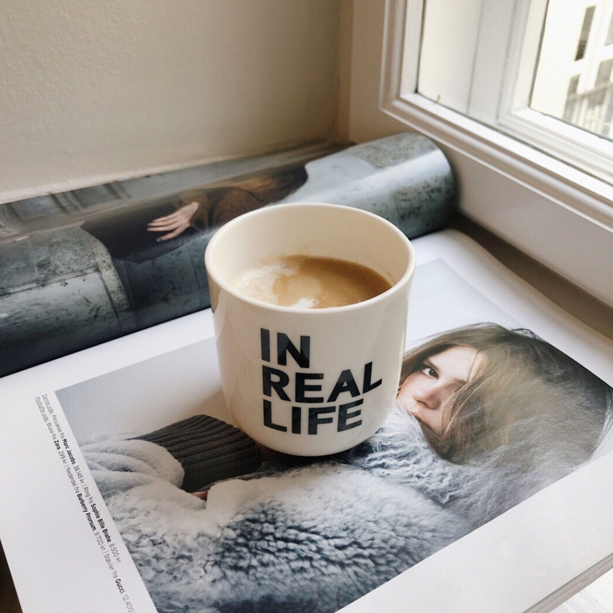 PLAY HARD  | white coffee & tea MUG with black typo | in real life series | PLTY