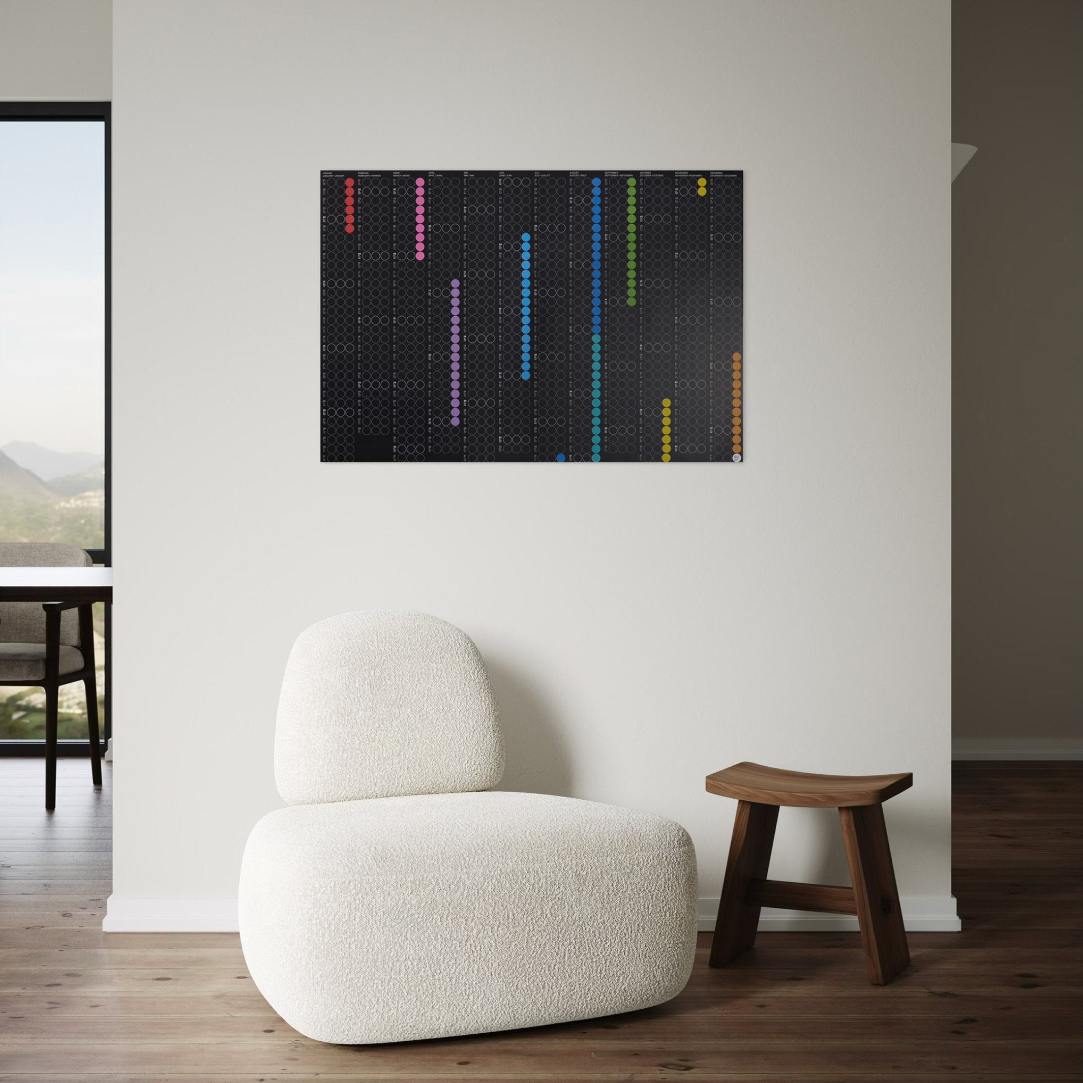 CLASSIC RAINBOW - Jahresplaner - Querformat | dot on