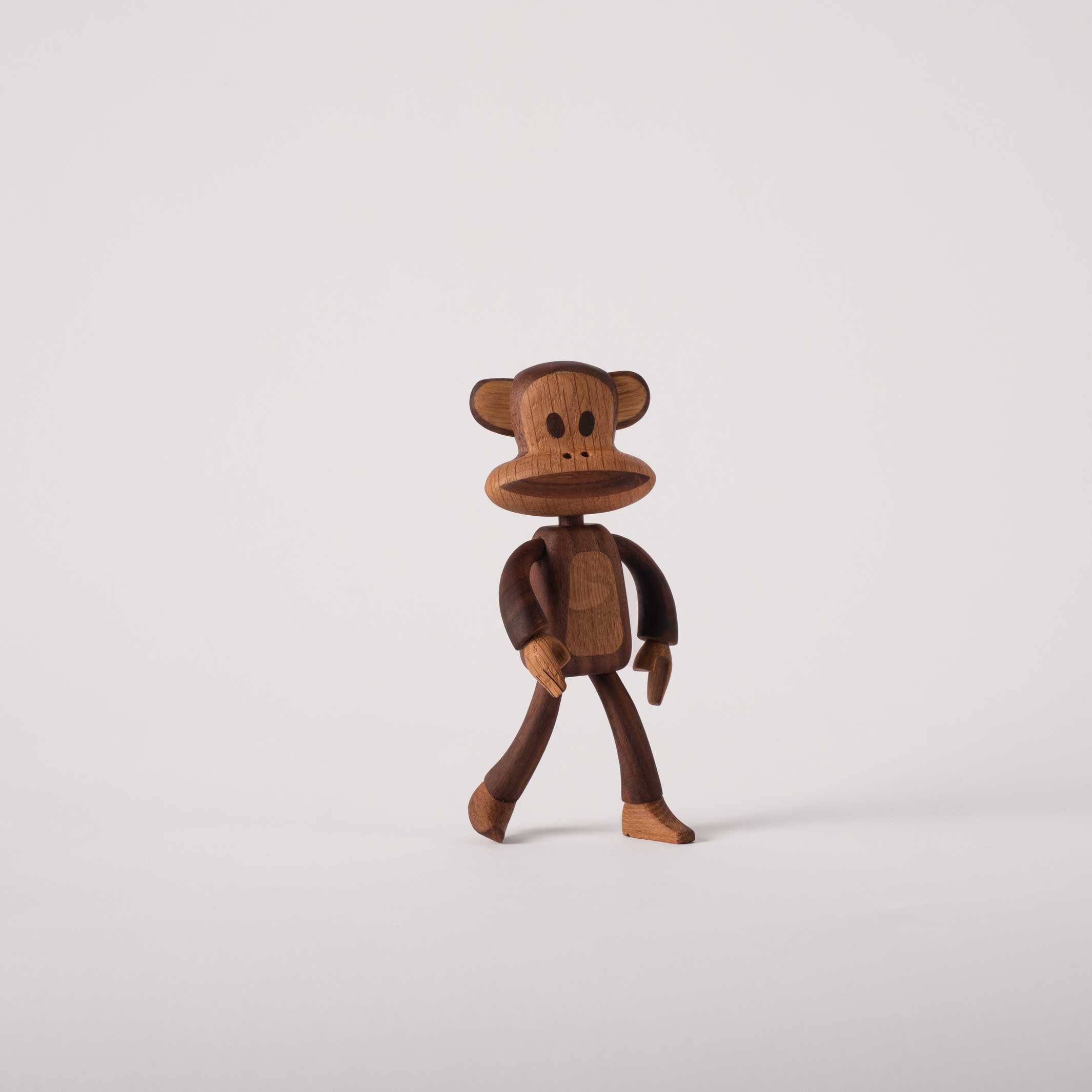JULIUS le SINGE | FIGURINE EN BOIS | Noyer et chêne | enfance x Paul Frank