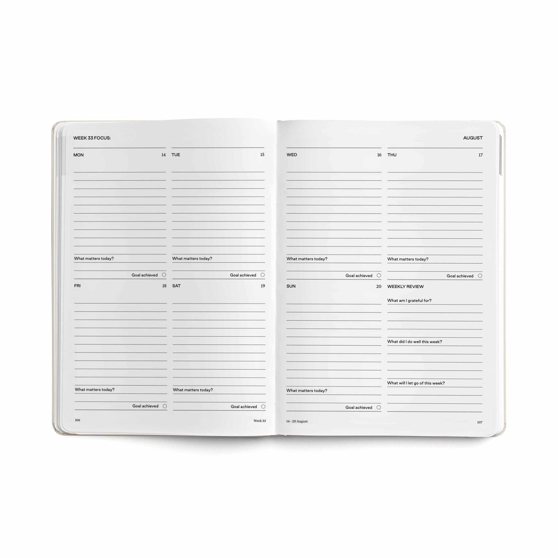 WEEKLY PLANNER 2024 | Hardcover A5 | Karst Stone Paper