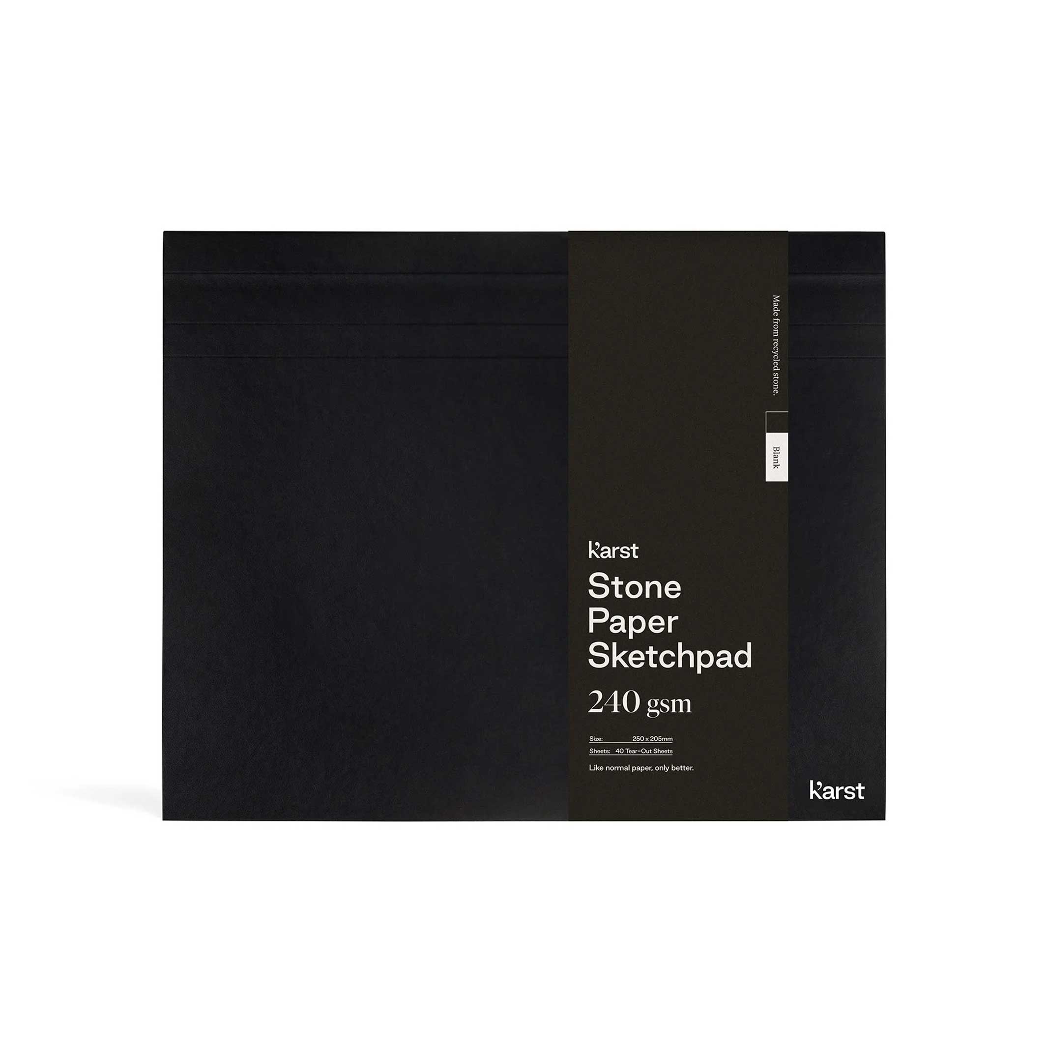 SKETCHPAD Medium Black - blank paper - 25x20,5 cm | Karst Stone Paper