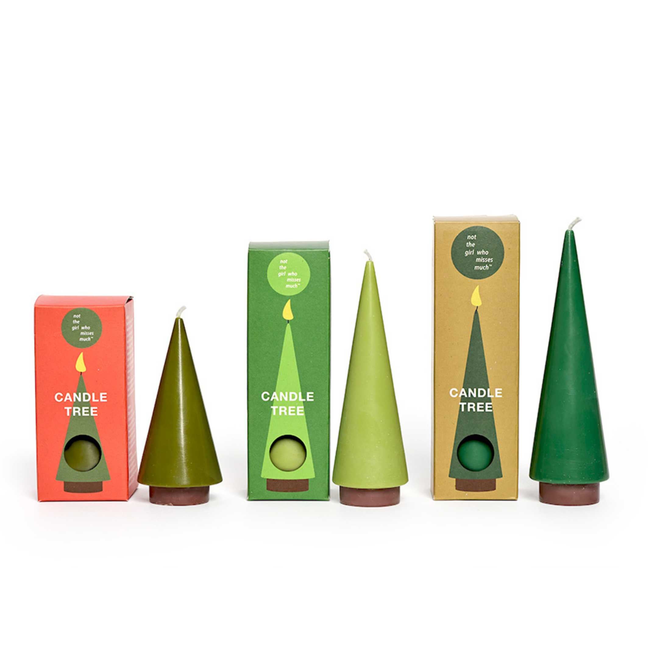 CHRISTMAS TREE CANDLE medium - Christmas candle 14 cm high | not the girl who misses a lot