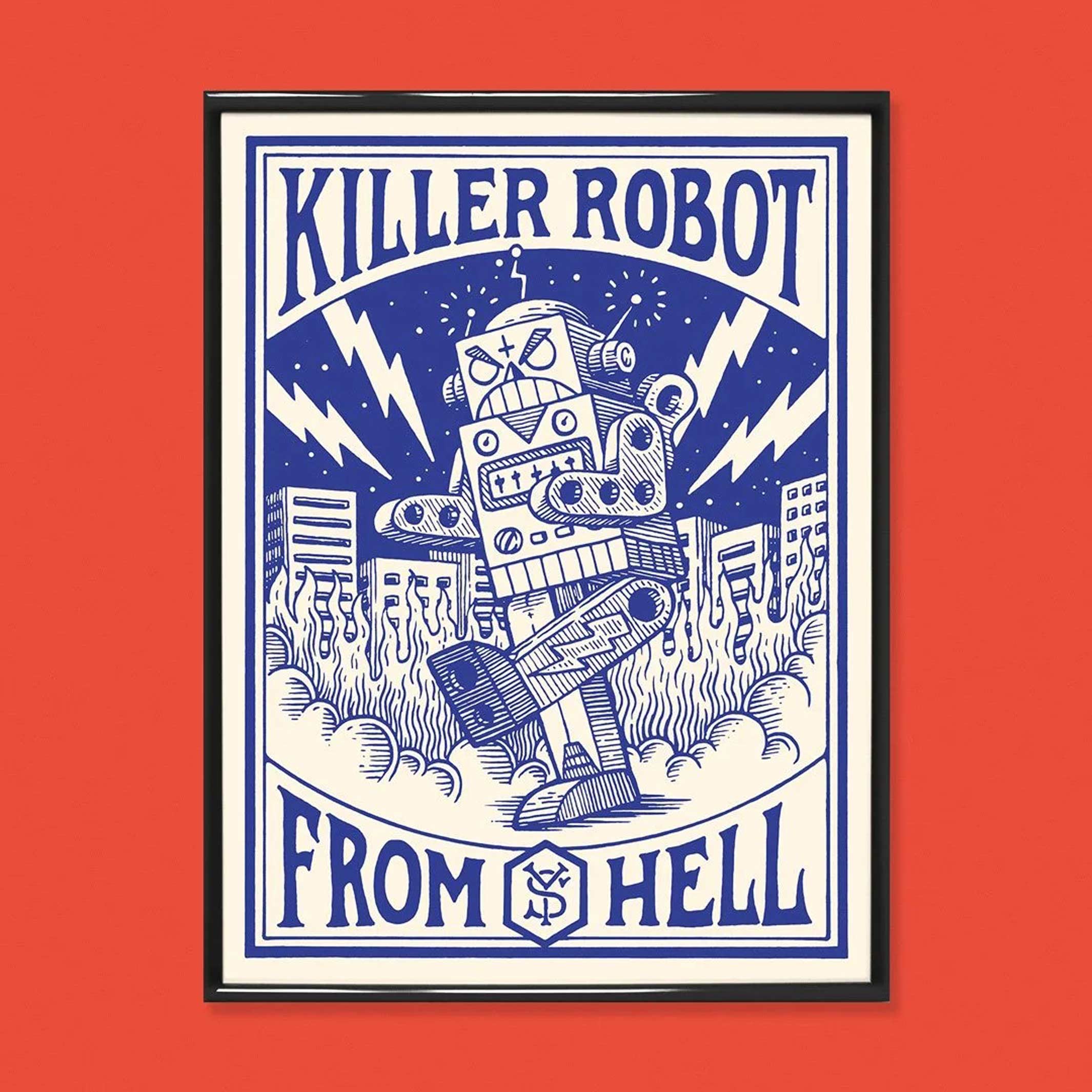 KILLER ROBOT - Japanisches Roboter Poster - 50x70 cm | Yeaaah! Studio
