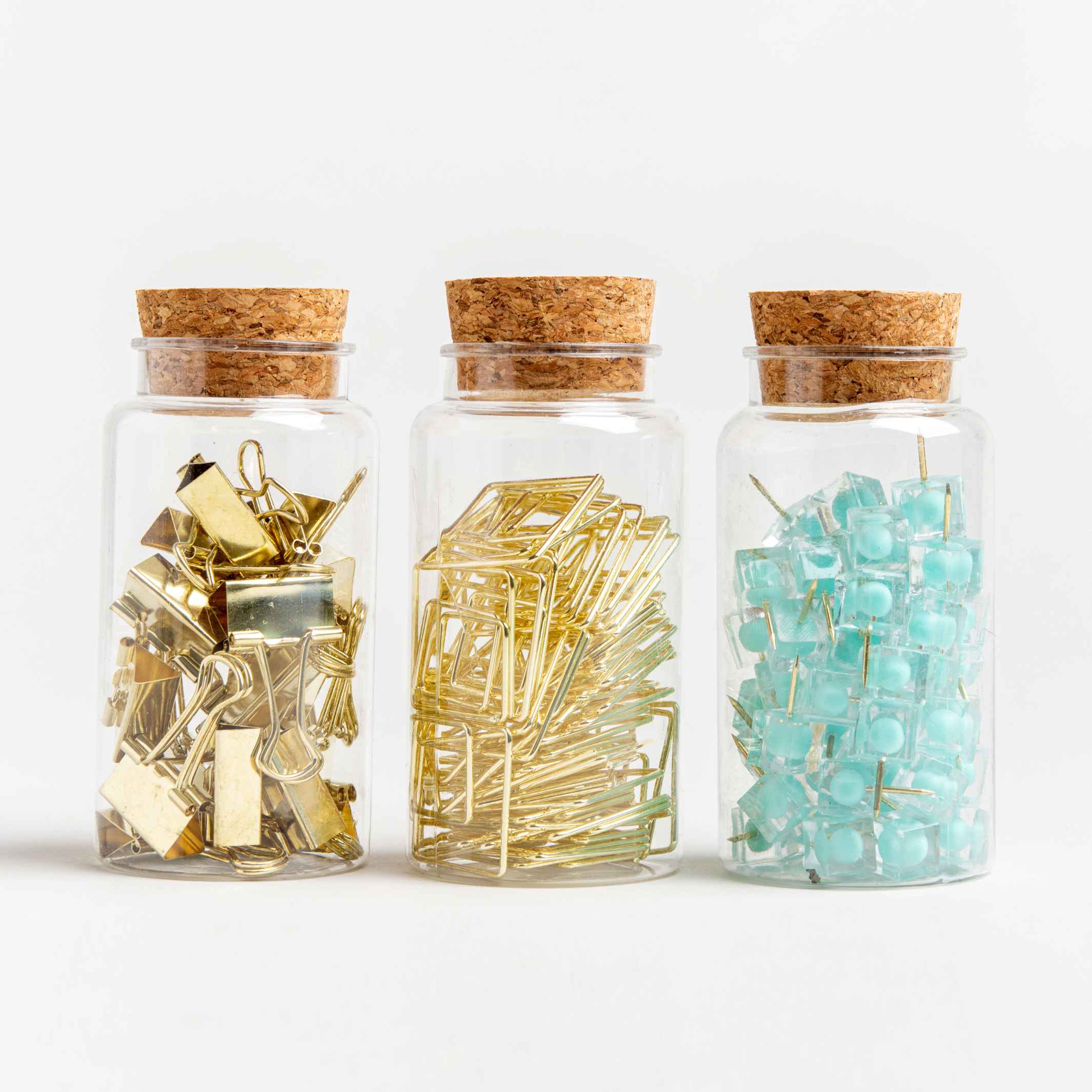 MINI CUBE PUSH PINS - 60 Pushpins in a jar - Turquoise | Somewhere