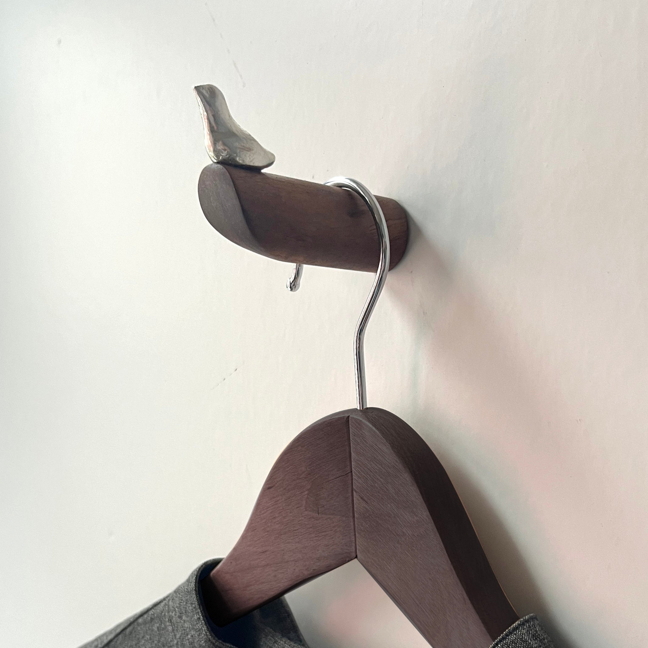 VOGEL - Kleiderhaken aus Holz & Zinn - 3er Set | Formpoet