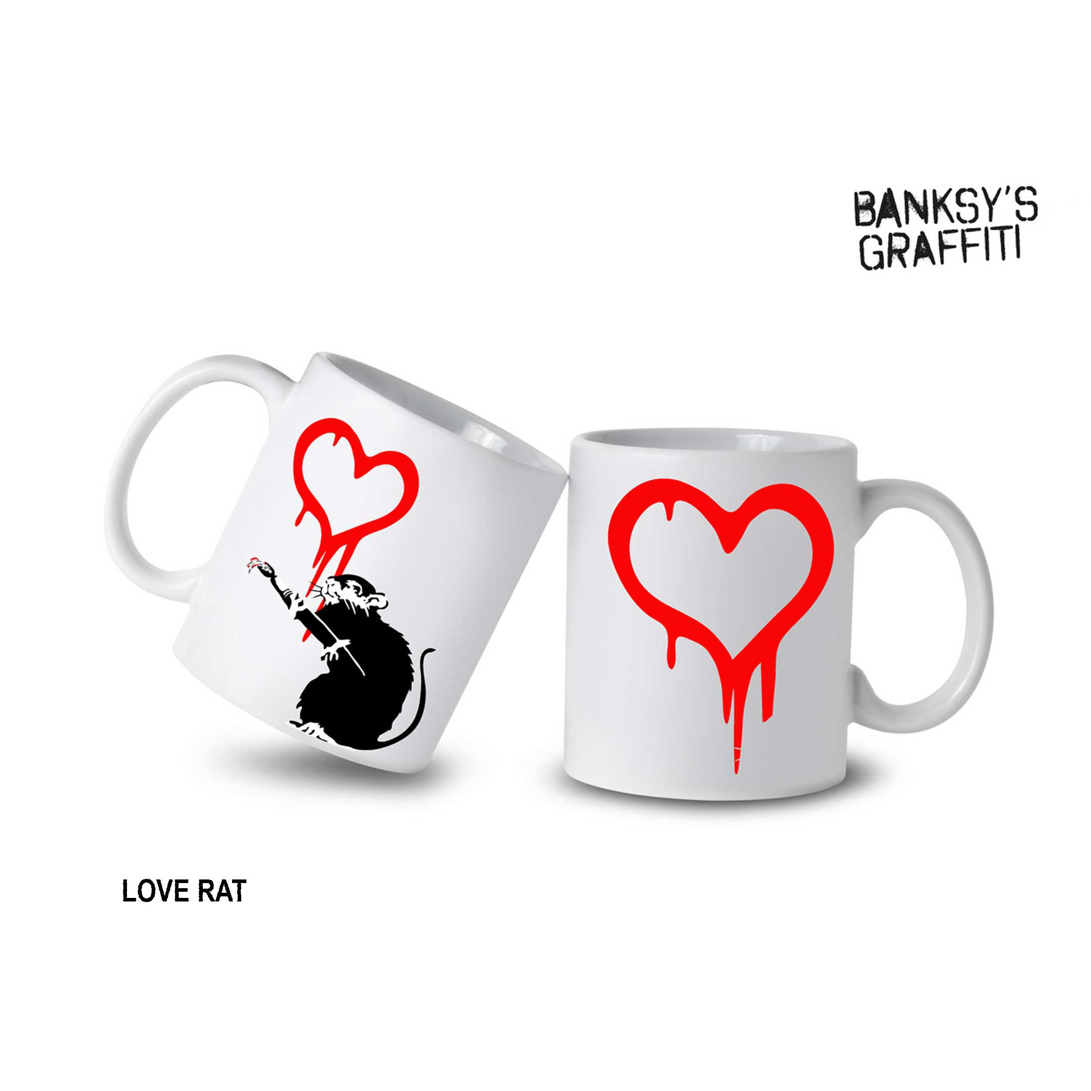 LOVE RAT | Banksy KAFFEE- & TEE-BECHER | Urban.ity