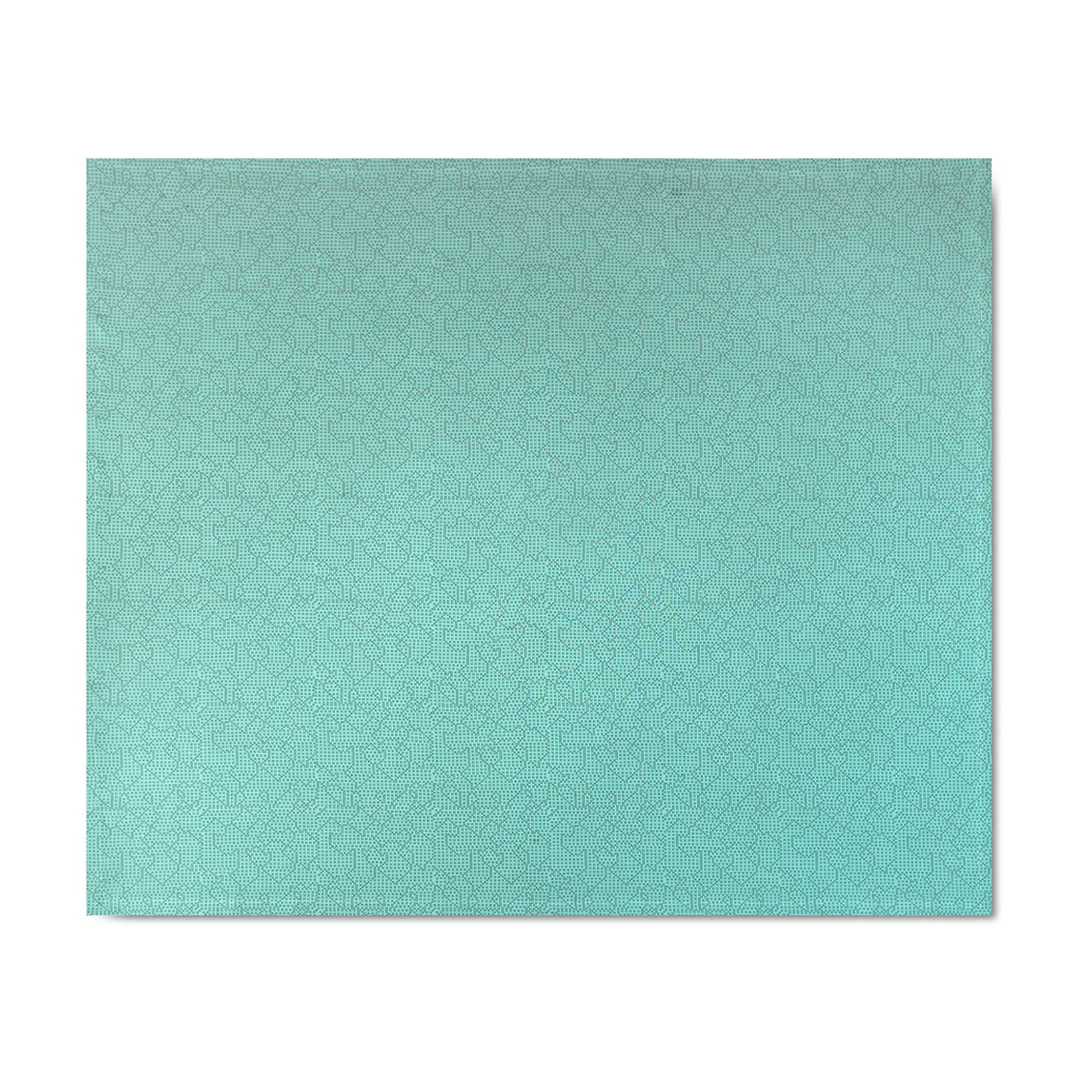 MAPPING BEDSPREAD | mint-farbige TAGES-BETT-DECKE | 235x245 cm | 100% Baumwolle | Cristian Zuzunaga