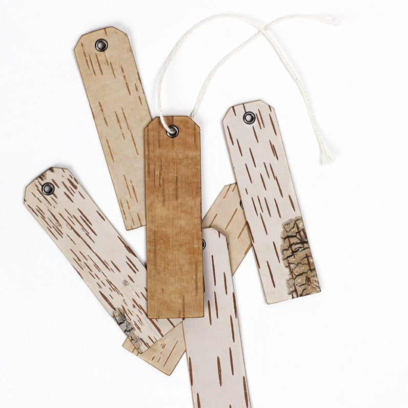 Gift tags - BIRCH BARK - set of 6 | Moya