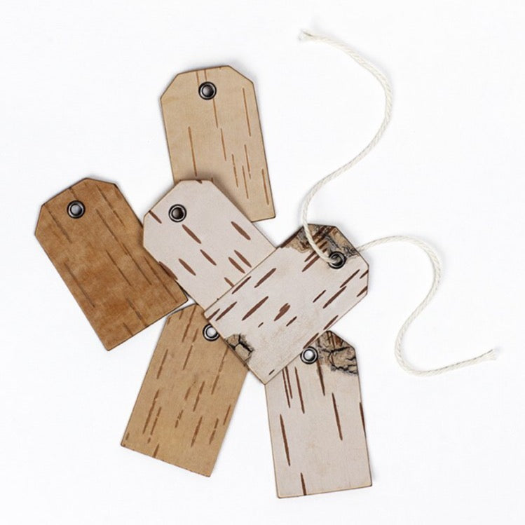 Gift tags - BIRCH BARK - set of 6 | Moya