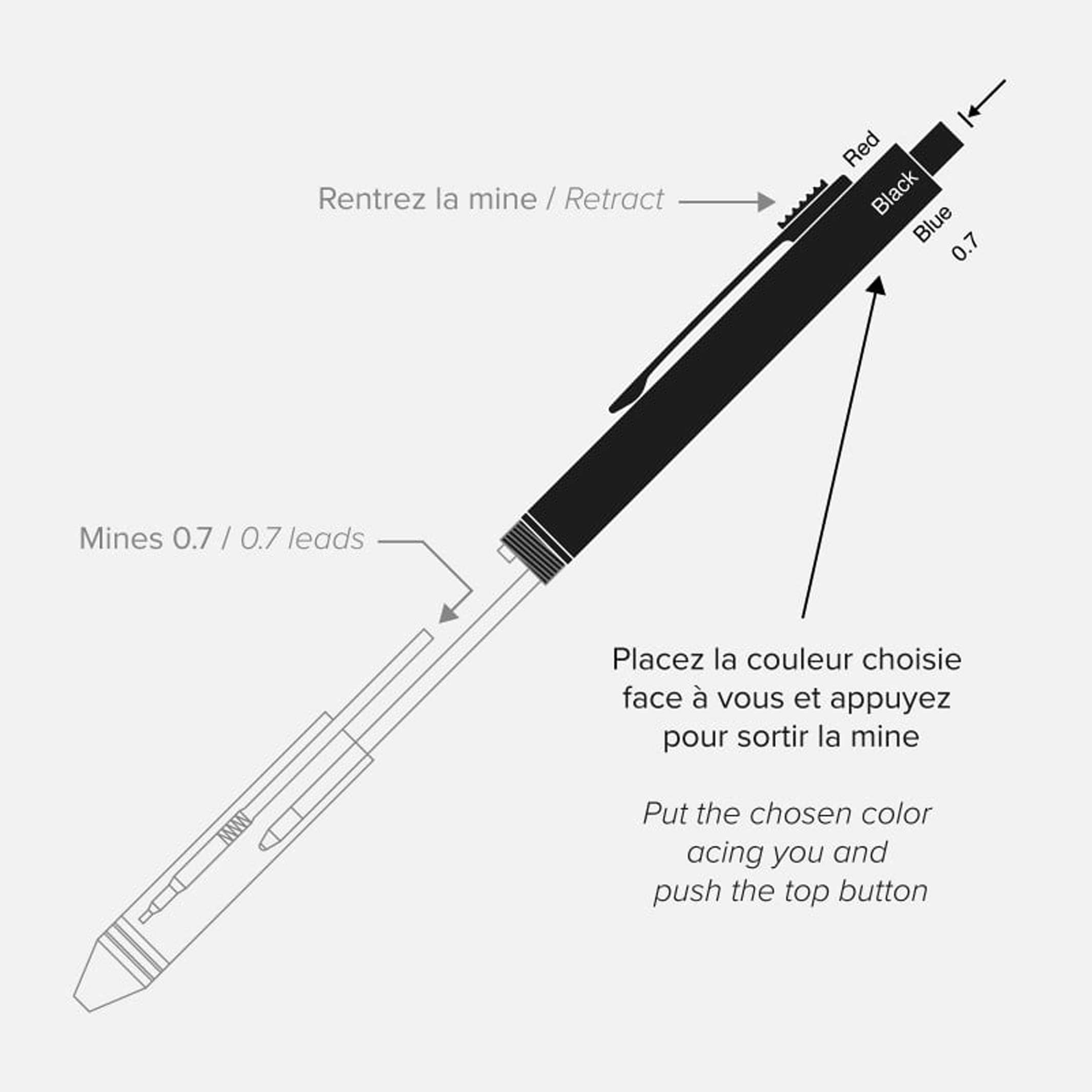 MULTIPEN - Black multifunction pen | Paper Tigre 