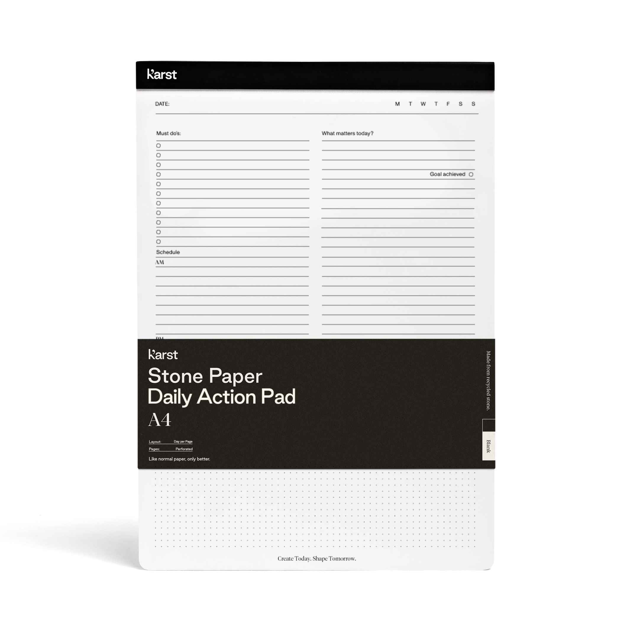 DAILY ACTION PAD - TAGES-AUFGABENPLANER | Karst Stone Paper