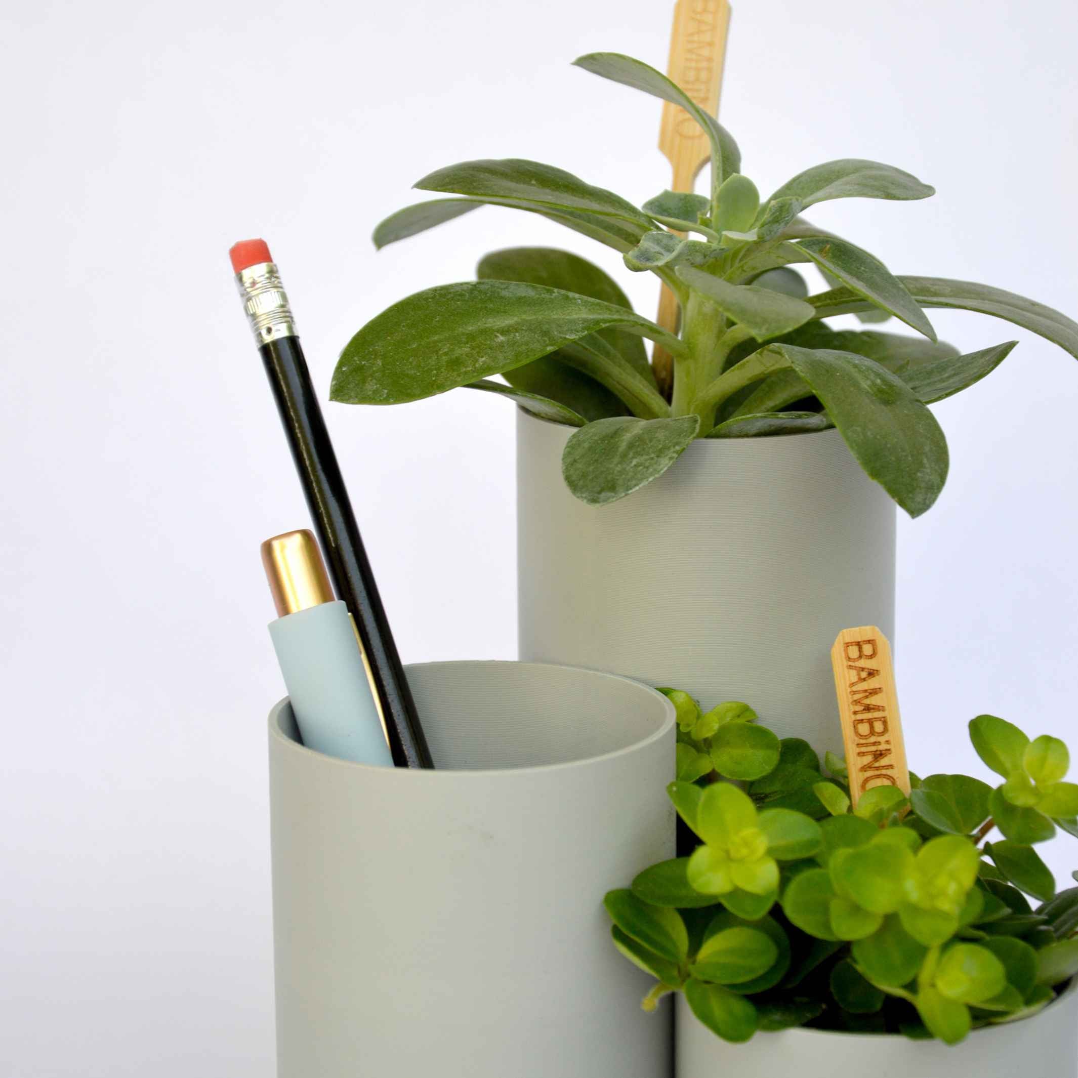 Organizer and plant holder - OFFICE PLANTY - black | Vaseboard