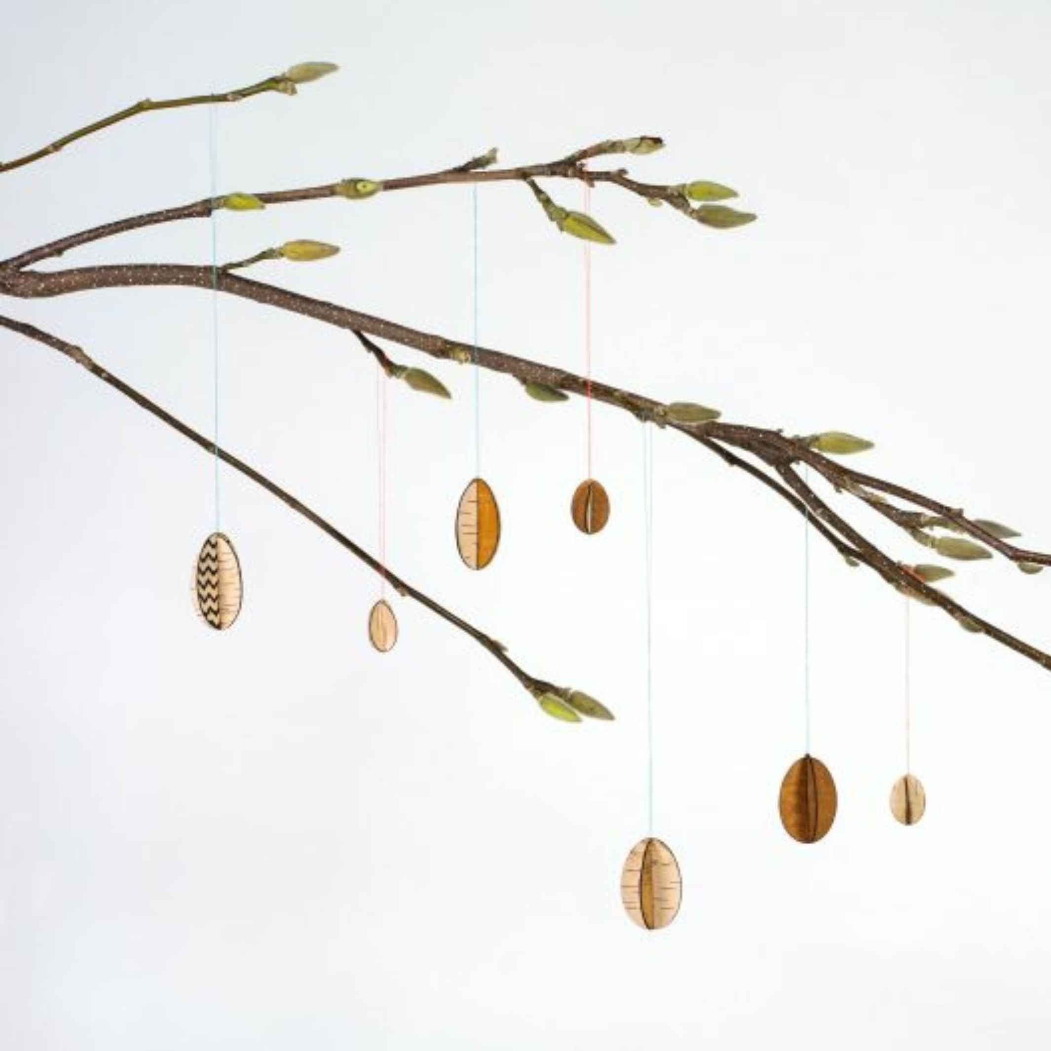 Easter decoration - BIRCH BARK - set of 4 | Moya