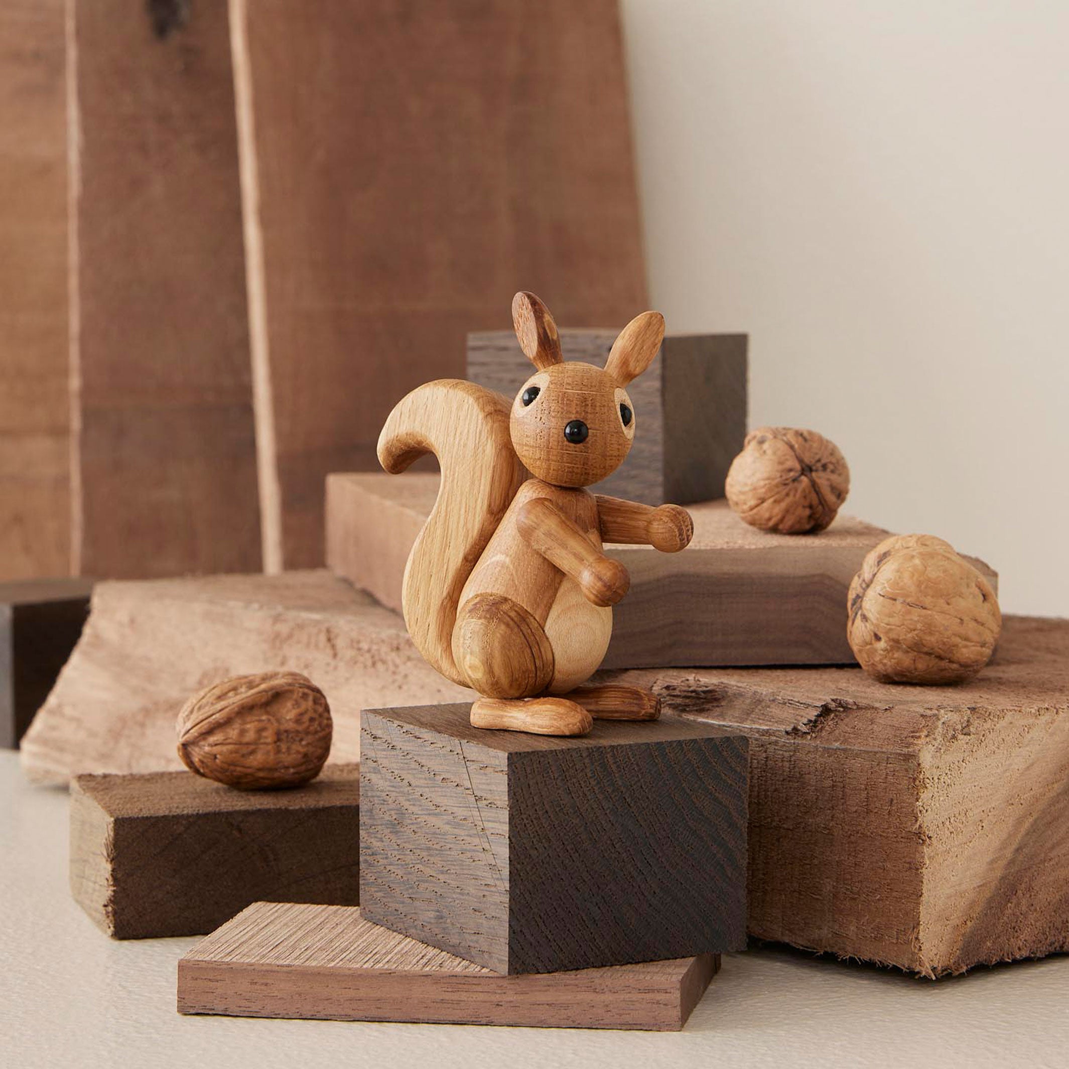 Puzzle arbre et écureuils couleur bois naturel