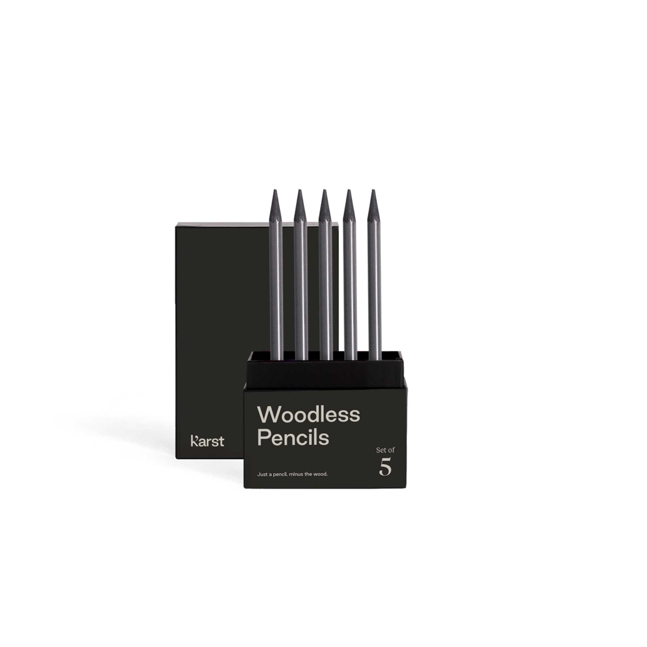 WOODLESS PENCILS | Set of 5 solid graphite PENCILS | 2B | Karst Stone Paper