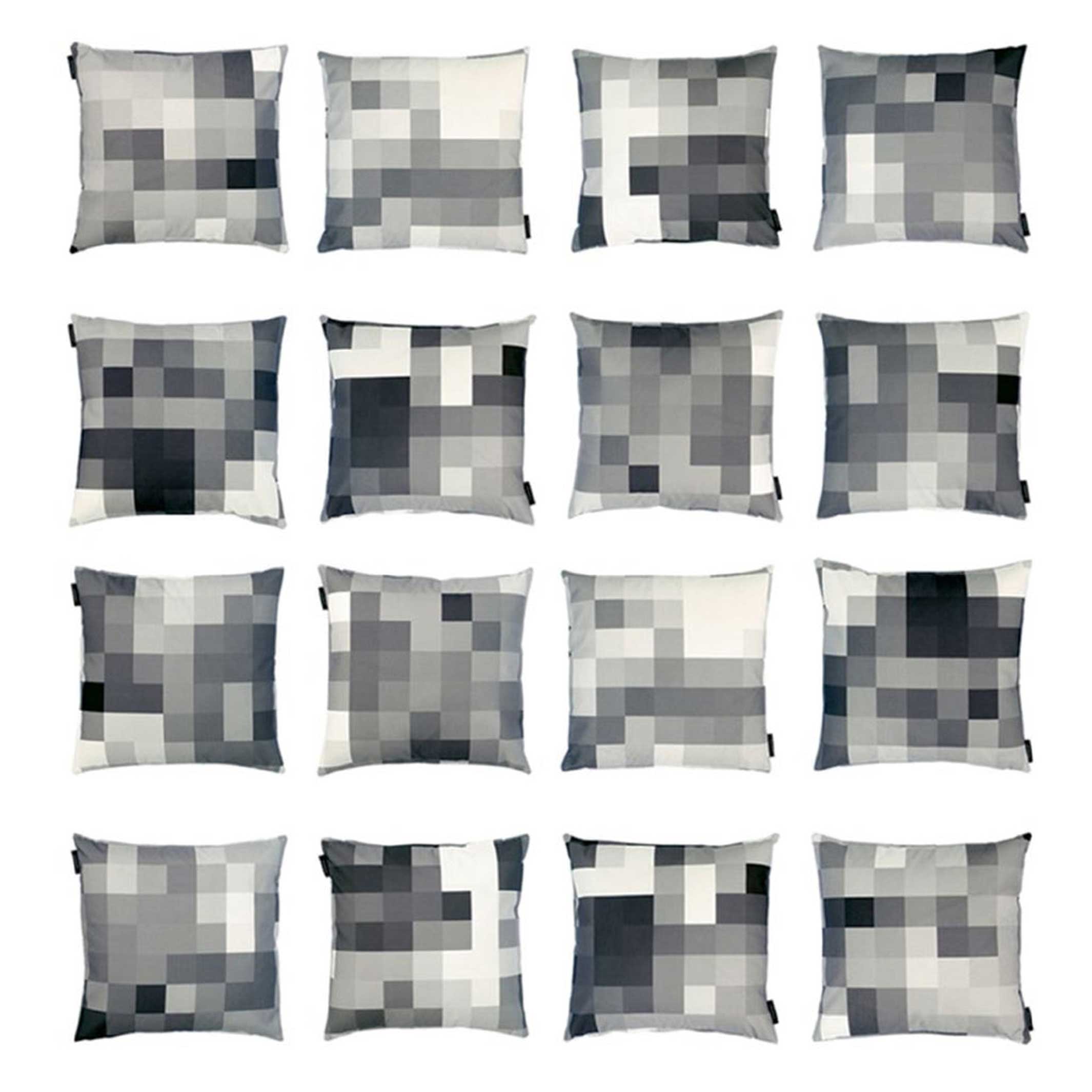 PIXEL CUSHION LUNA - monochromes Kissen - 40x40 cm - 100% Trevira CS | Cristian Zuzunaga