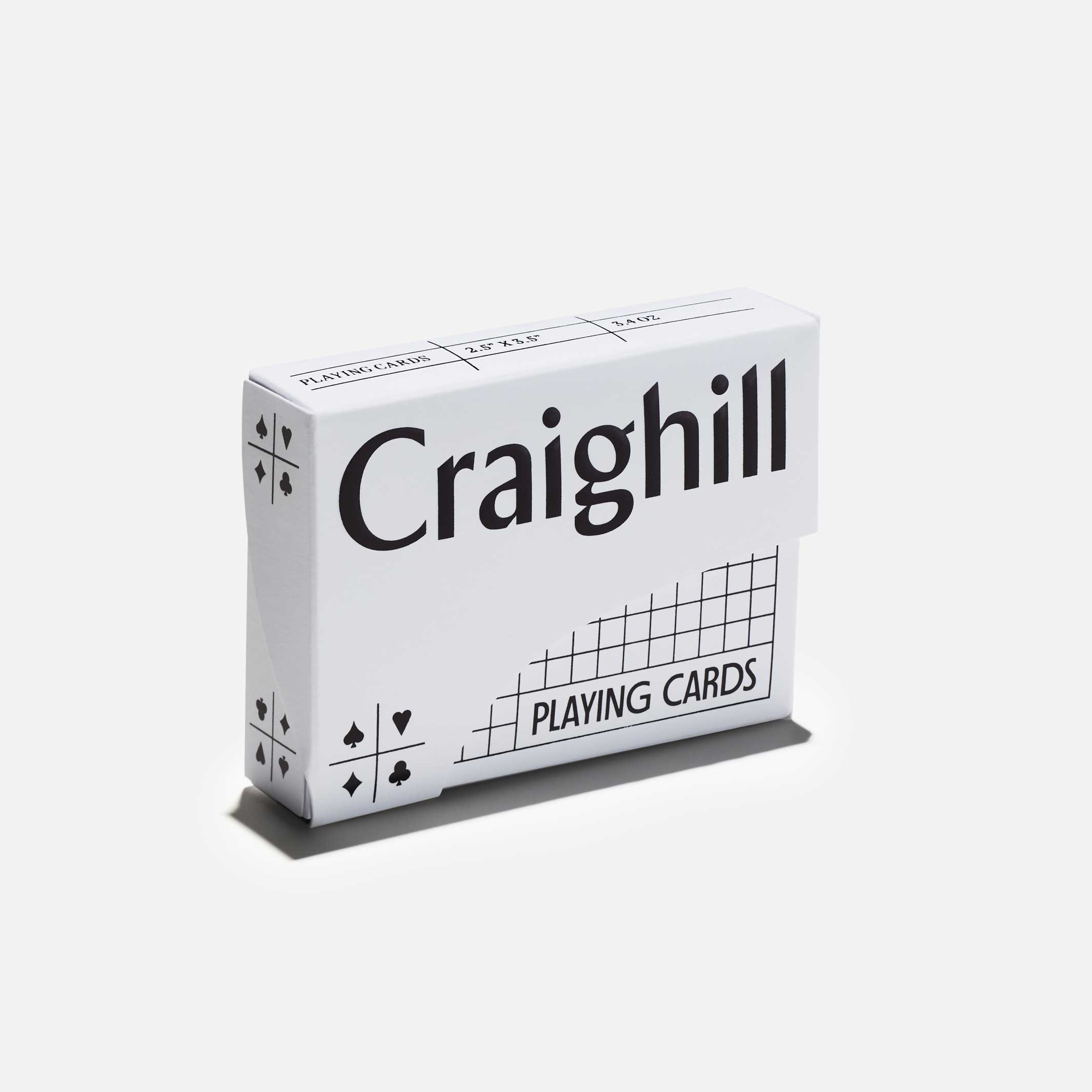 PLAYING CARDS | Orange SPIEL-KARTEN in weisser Verpackung | Craighill