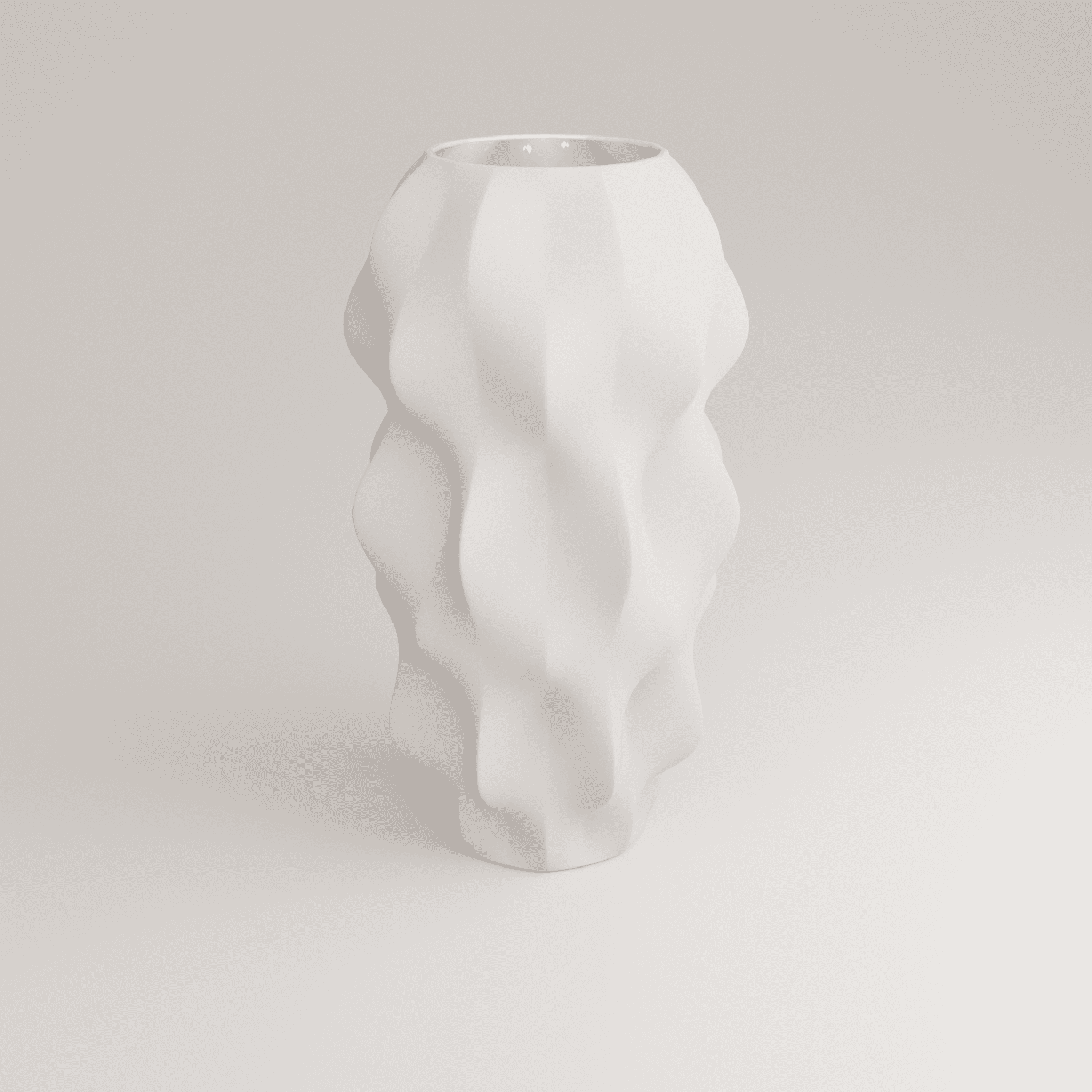 Plissan G  - Porcelain VASE - H=40 cm | Holaria