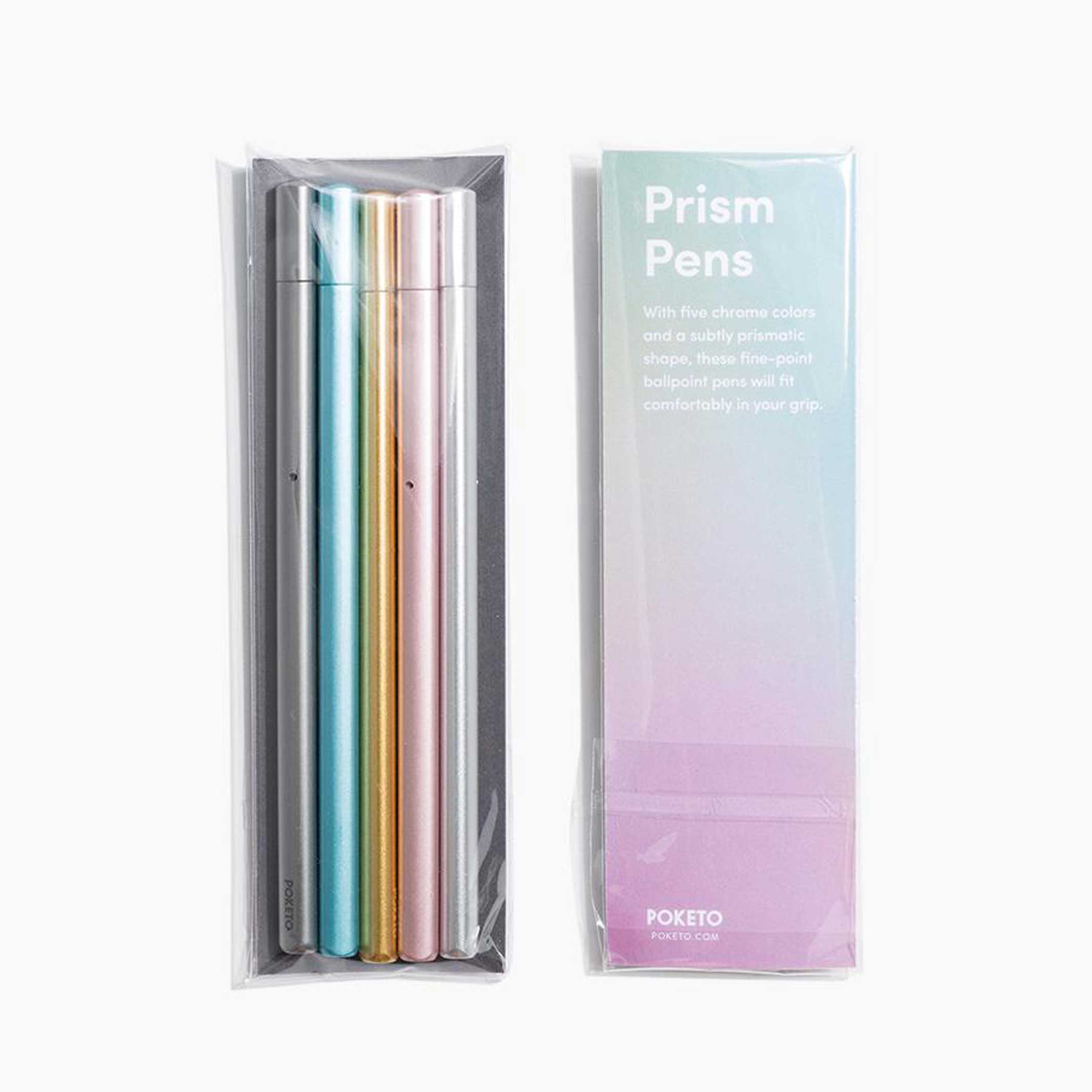 PRISM PENS | 5er Set KUGELSCHREIBER | Metallic | Poketo
