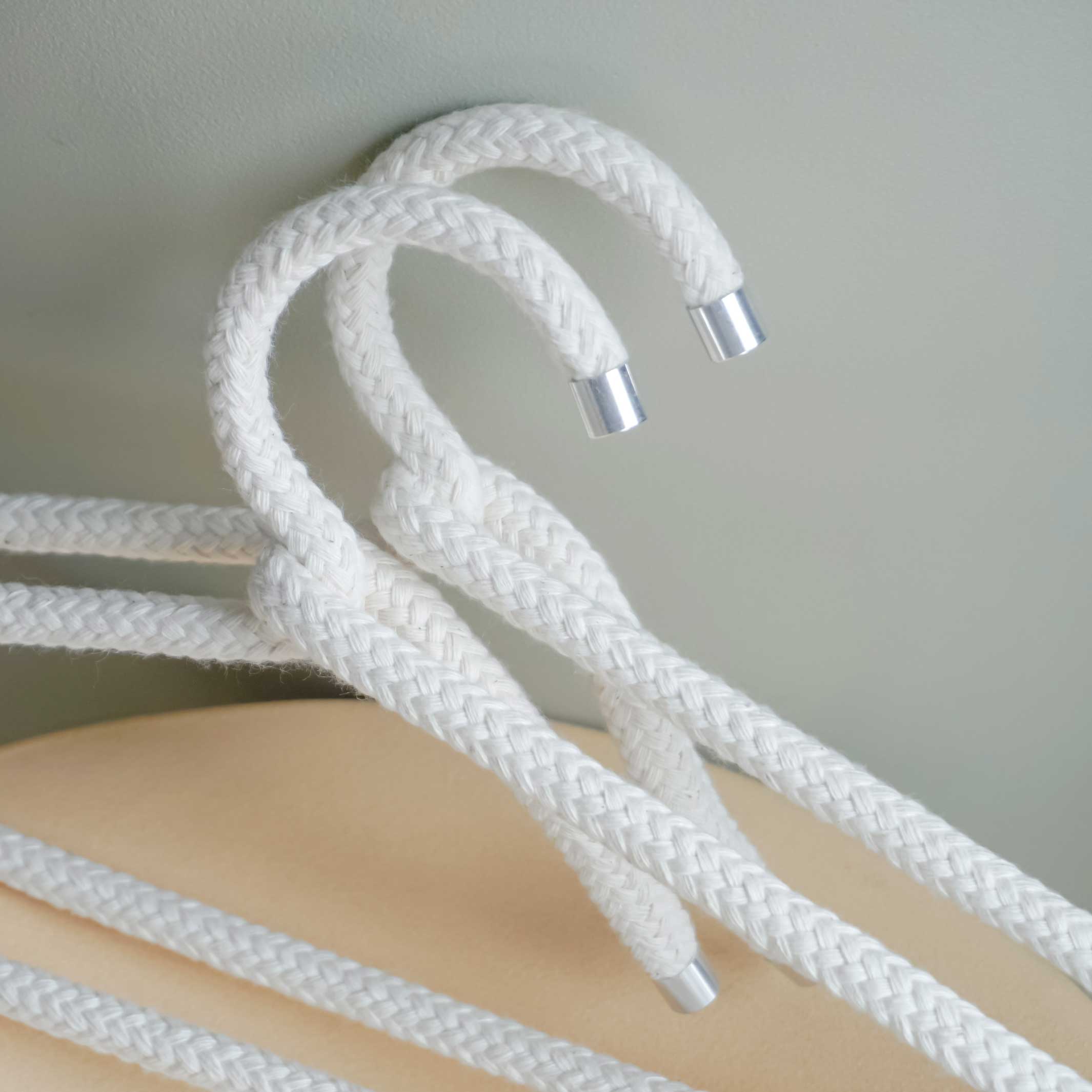 ROPE HANGER Cotton | Natural Cotton HANGERS | Set of 3 | Peppermint Products