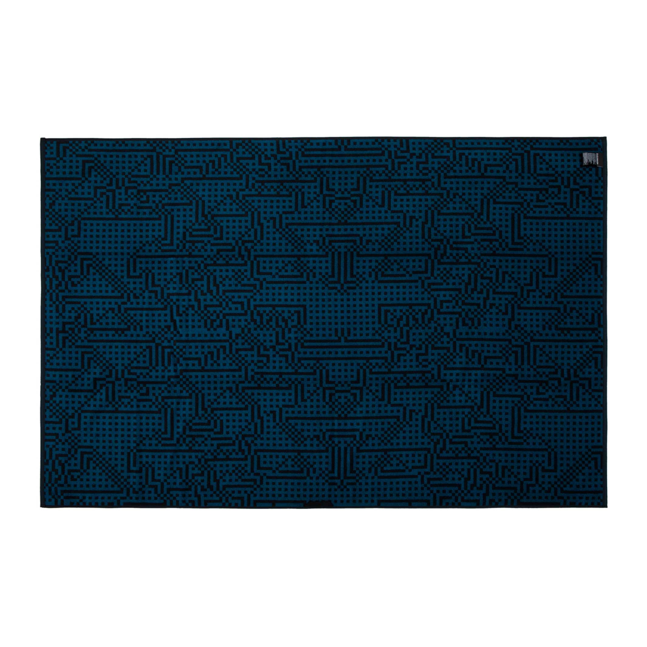 ROUTE - Dunkelblaues Badehandtuch - Bitmap Collection - 100x150 cm | Cristian Zuzunaga