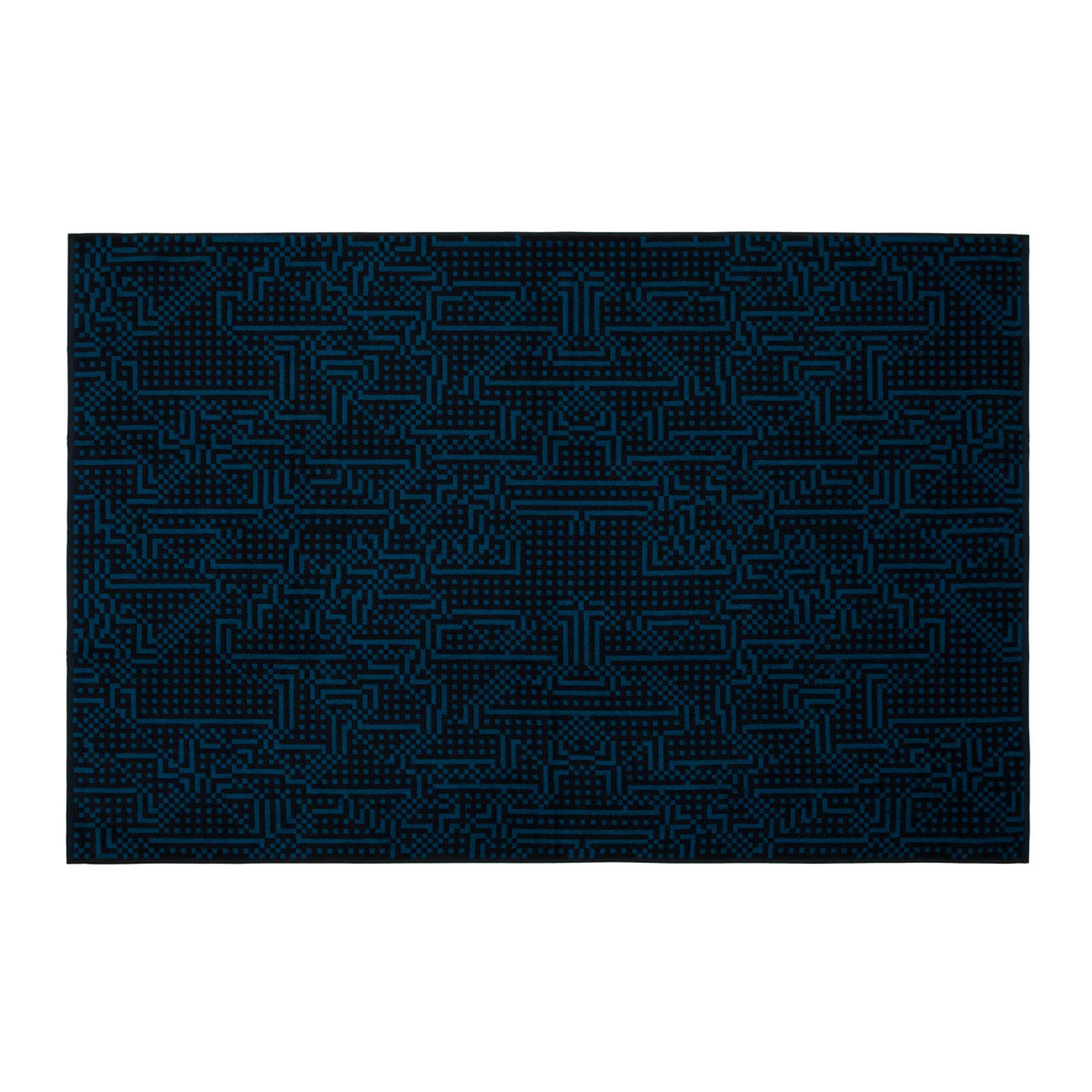 ROUTE - Dark Blue Bath Towel - Bitmap Collection - 100x150 cm | Cristian Zuzunaga