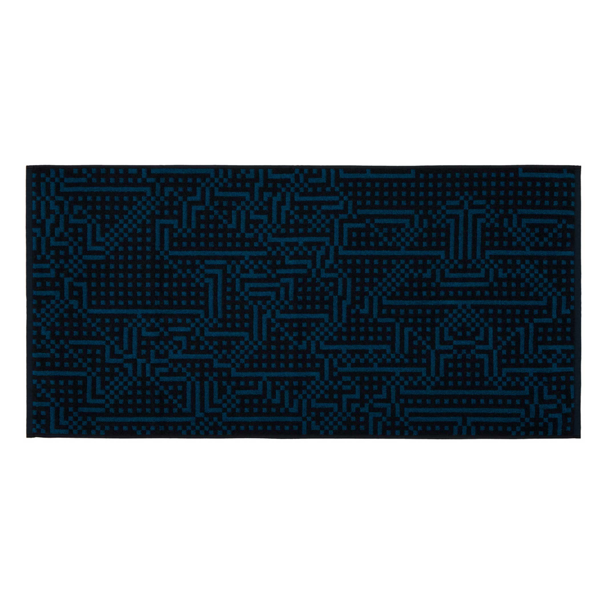 ROUTE - Dark Blue Towel - Bitmap Collection - 50x100 cm | Cristian Zuzunaga