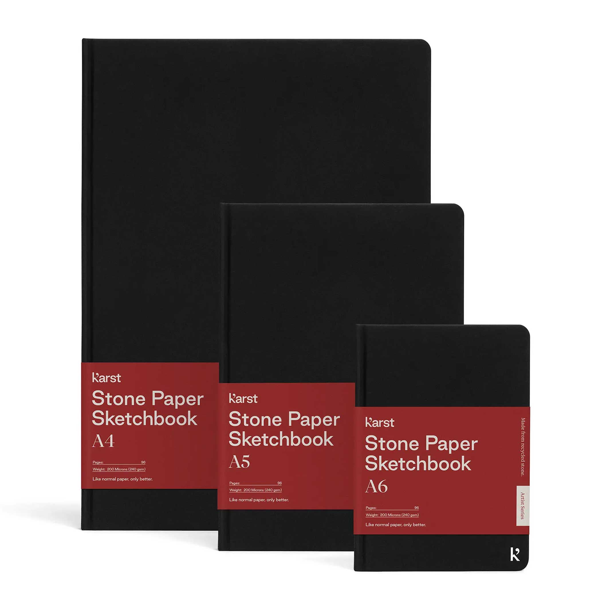 Hardcover SKETCHBOOK | Black | Karst Stone Paper