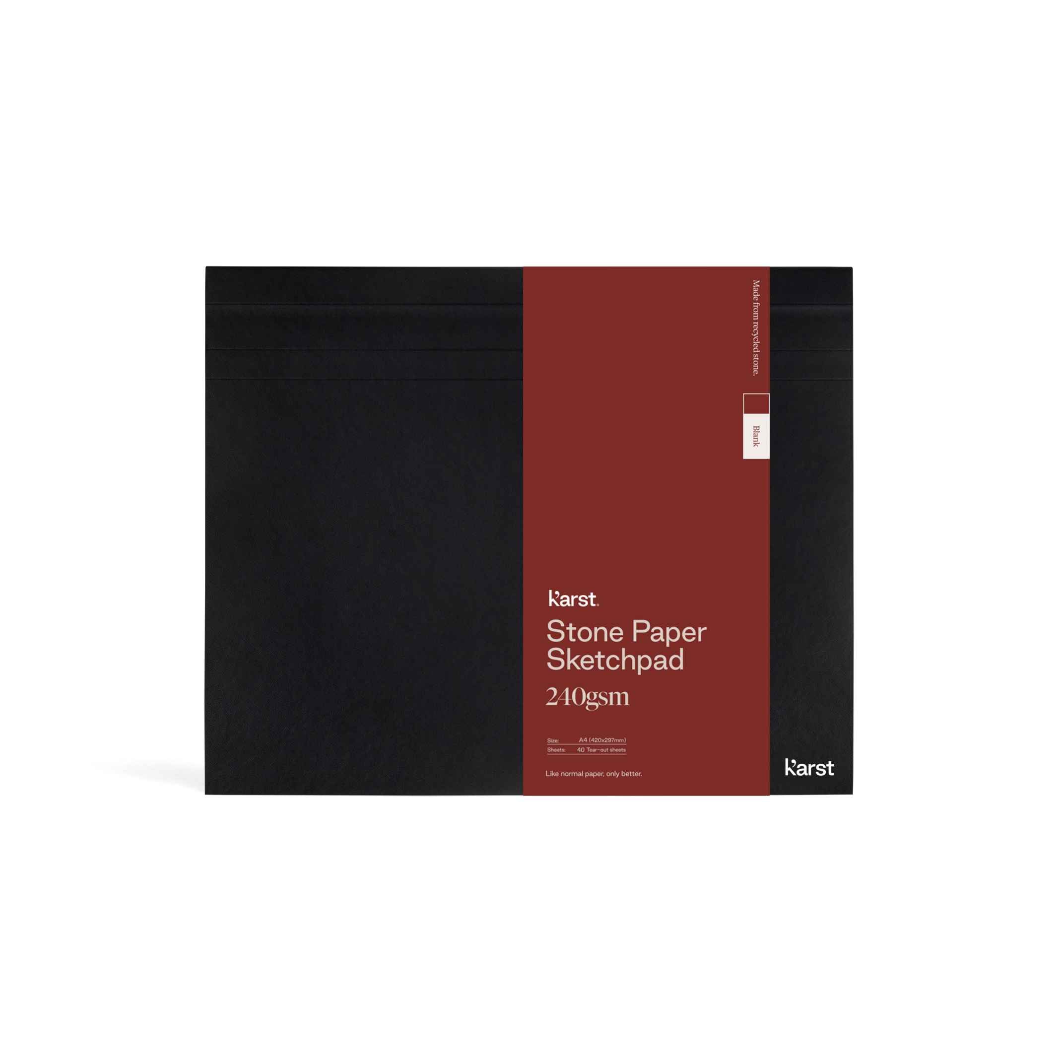 Hardcover SKETCHPAD - Schwarzer SKIZZENBLOCK | Karst Stone Paper