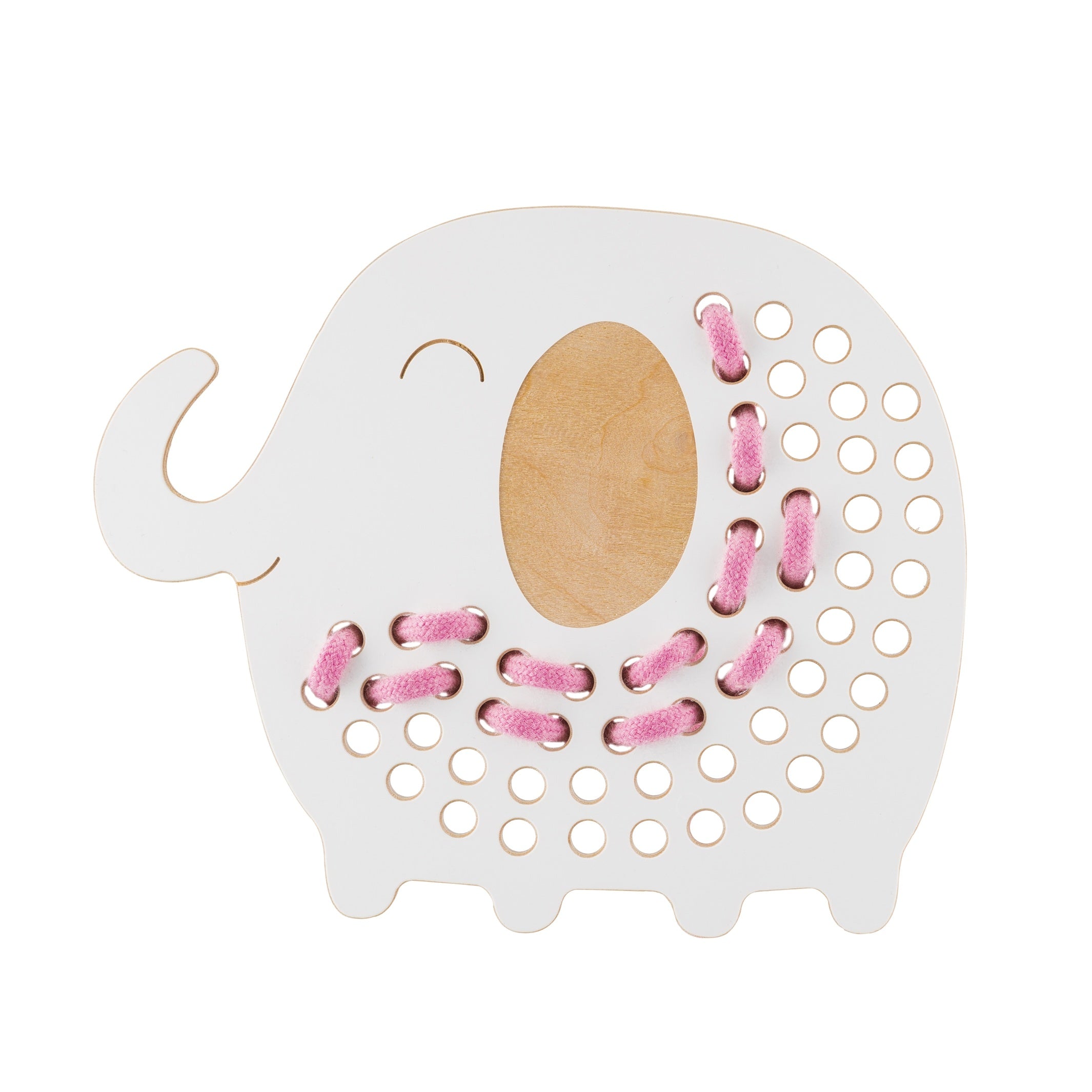 OLIVER THE ELEPHANT - Fädelspielzeug aus Holz - Montessori - Elefant | milin