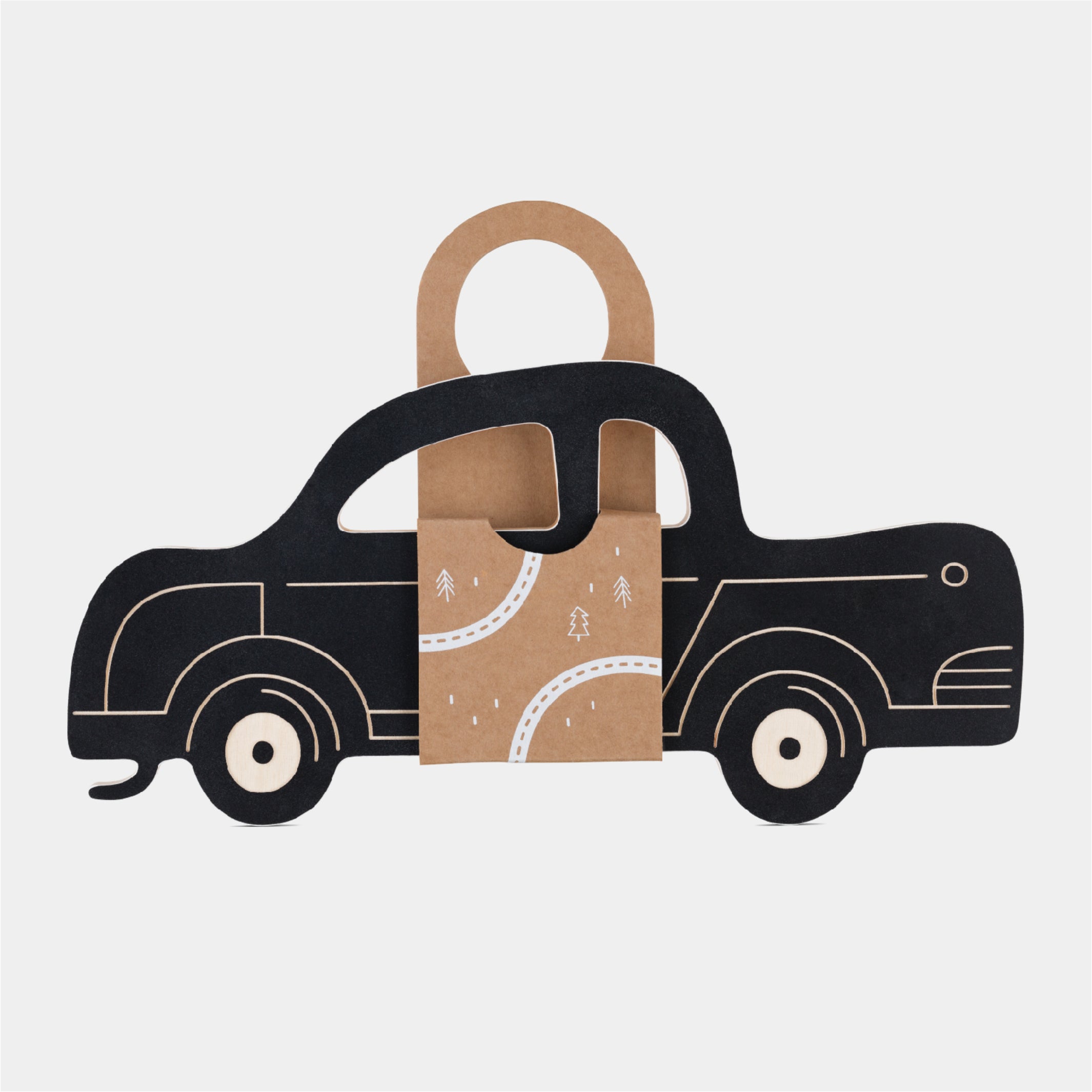 SATURN RETRO CAR - Kreidetafel aus Holz - Auto | milin