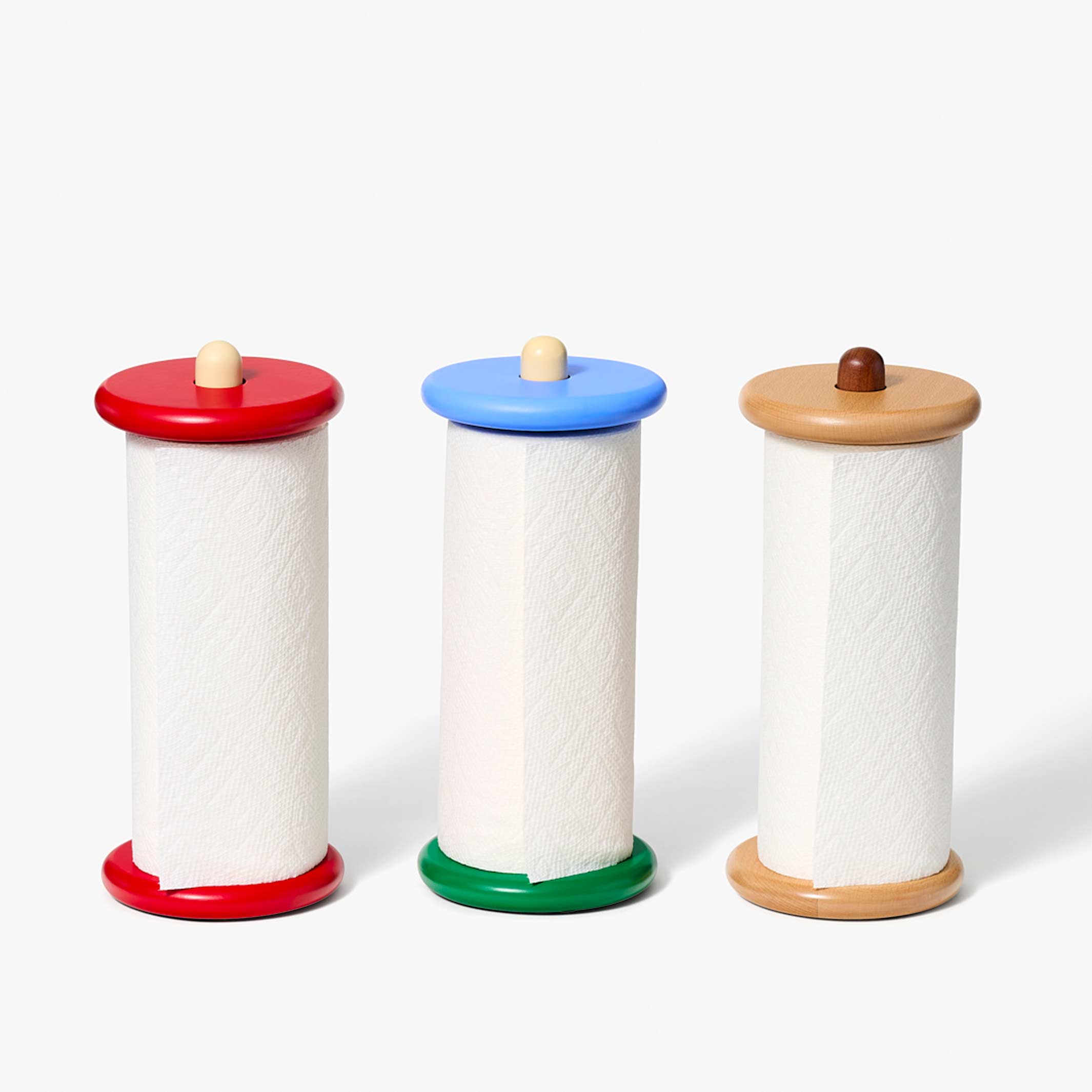 SPOOL Blue, Yellow & Green - Paper Towel Holder - Sam Stewart | Areaware