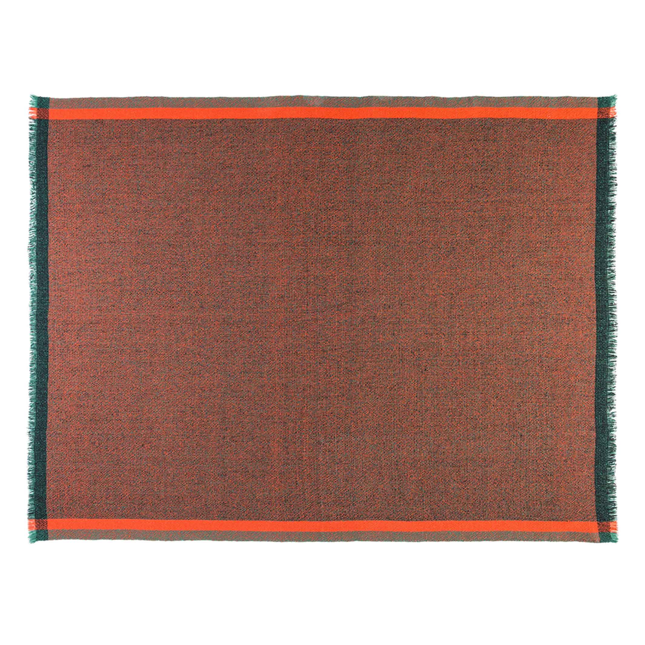 INTEGRATE THROW THINKING | rote TAGESDECKE | 180x140 cm | 100% Merino Wolle | Cristian Zuzunaga