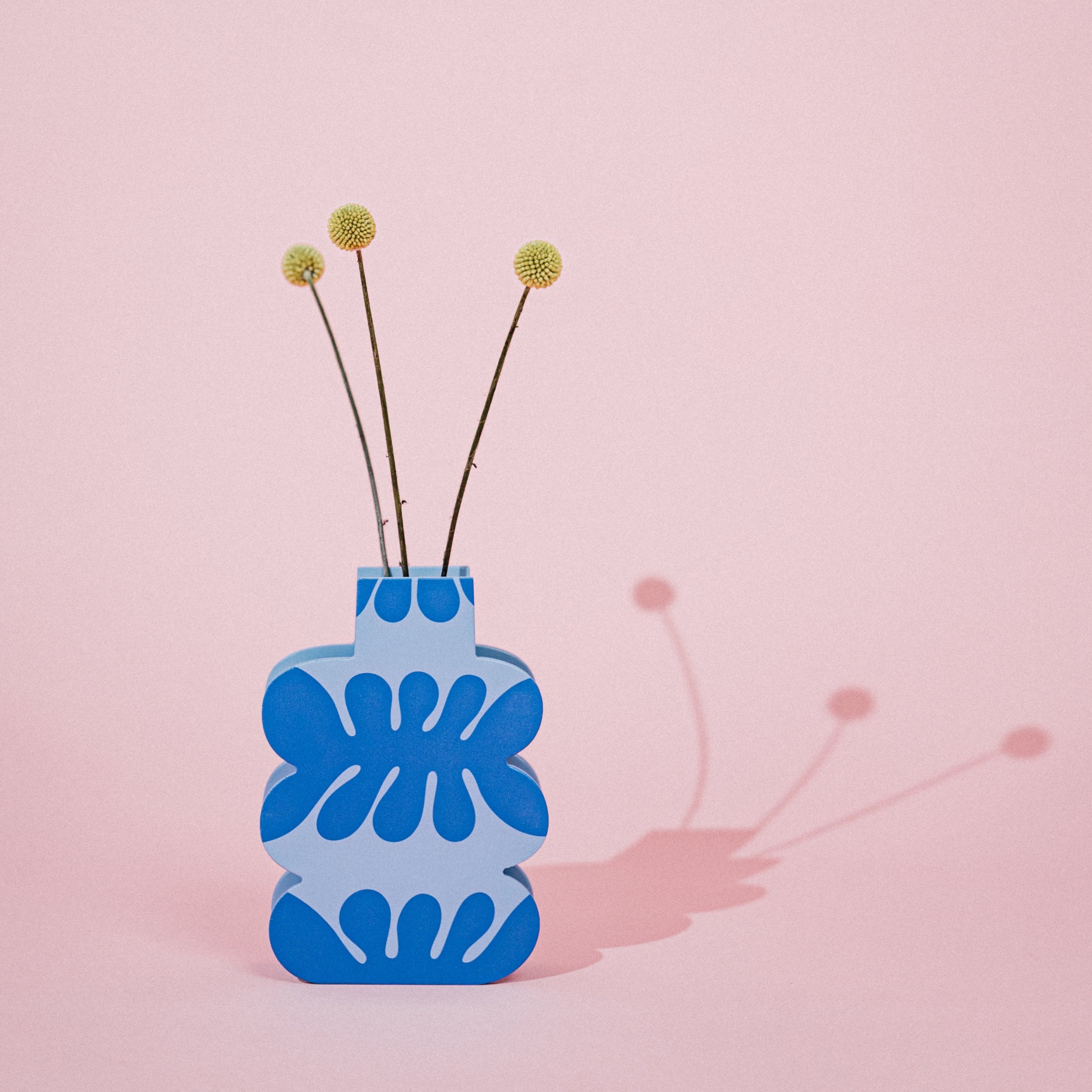 BIG BLUE - Vase aus Holz - mit Glaseinsatz | milin