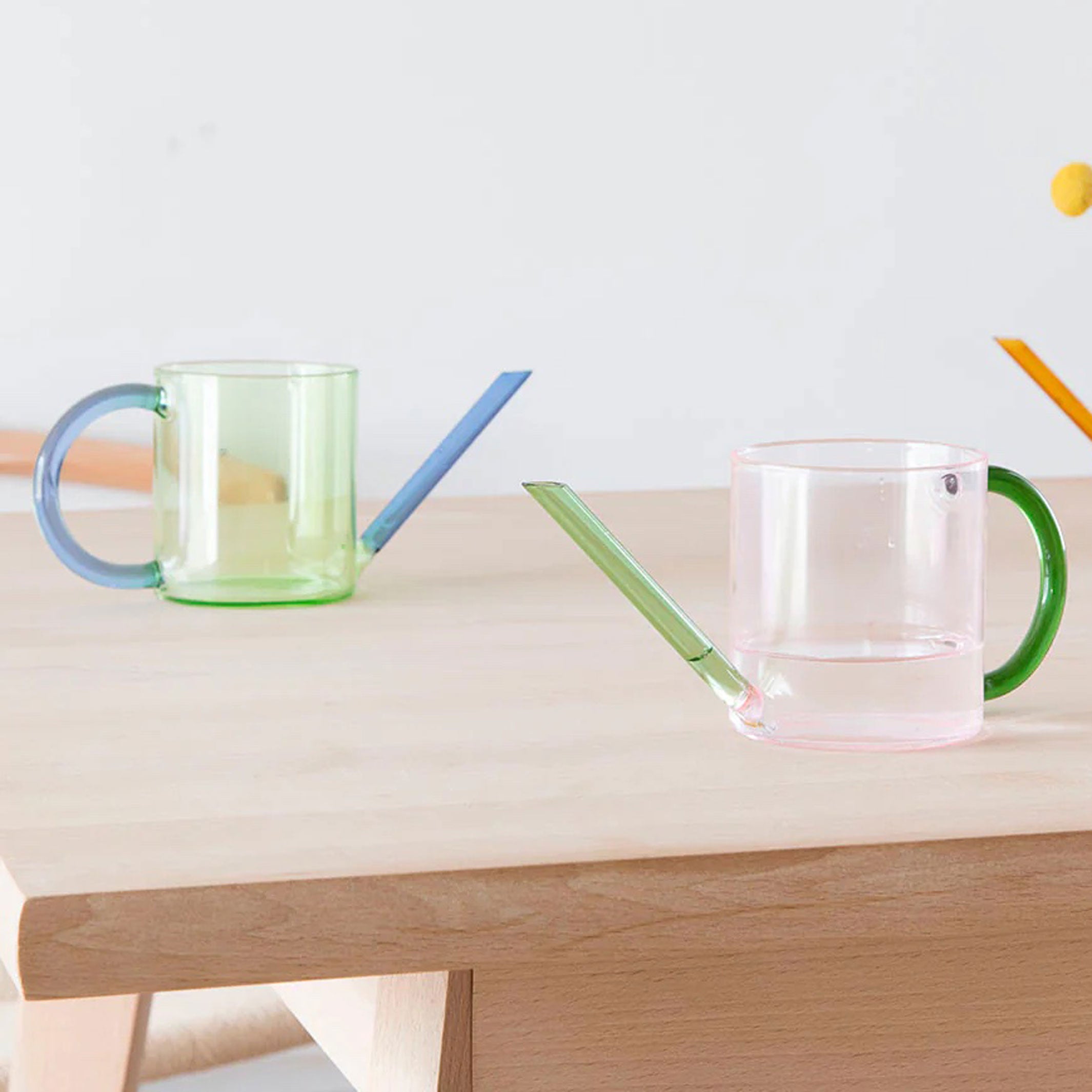 GLASS WATERING CAN | zweifarbige Glas-GIESSKANNE | Block Design