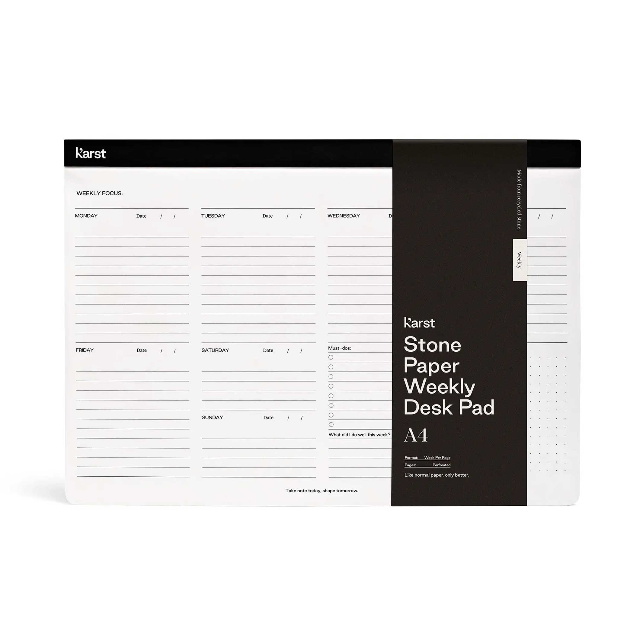 WEEKLY DESK PAD | A4 | Karst Stone Paper