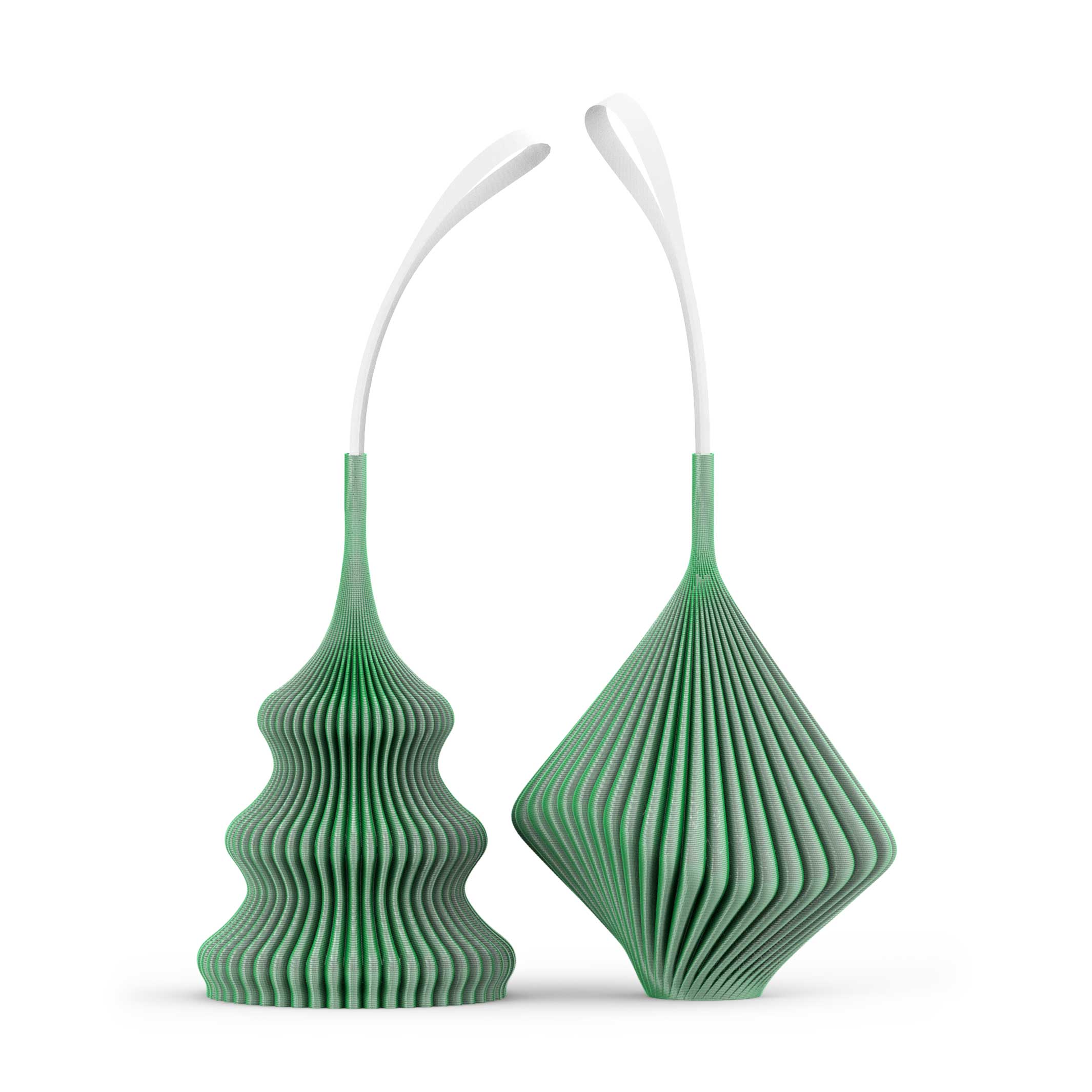 ZAYL & BLOZ Peppermint Green | 3D printed CHRISTMAS TREE ORNAMENTS | Set of 2 | Sheyn